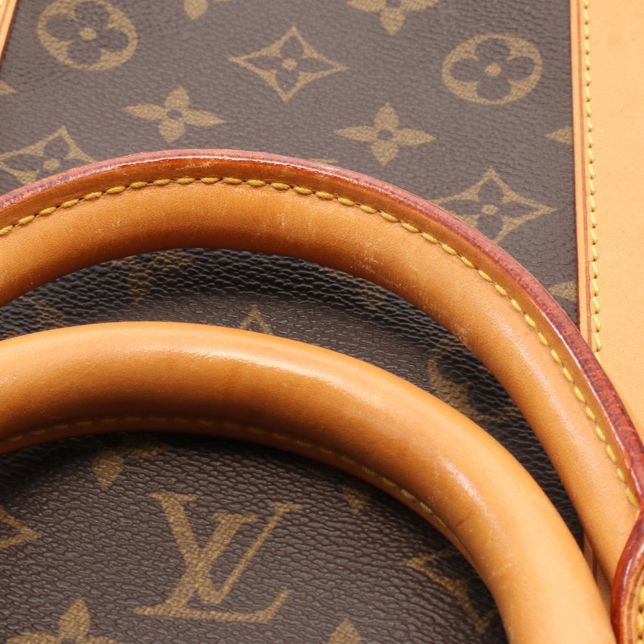 Louis Vuitton Louis Vuitton Keepall 55 Monogram Boston Bag Leather Brown Size ONE SIZE - 10 Thumbnail