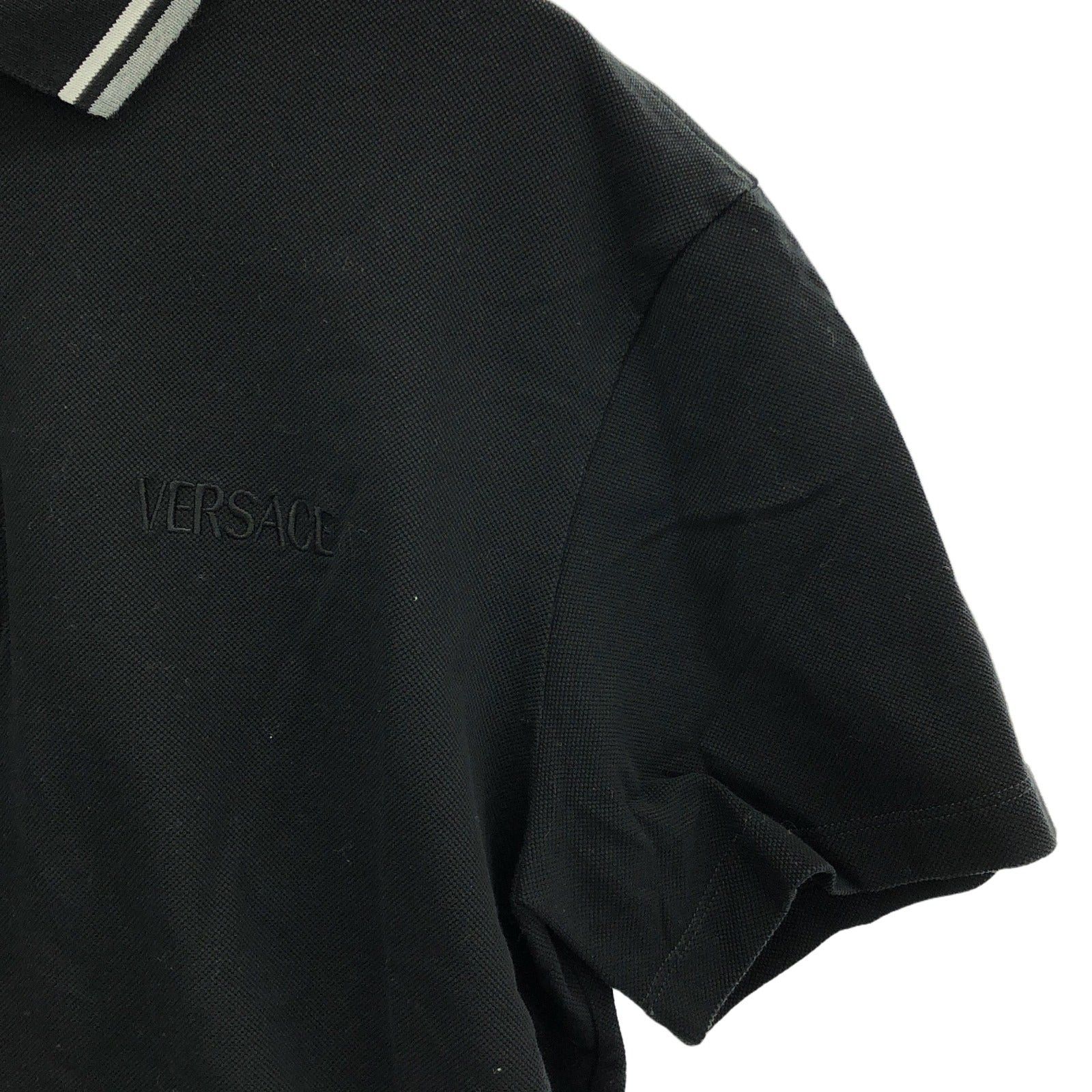 Versace Versace Polo Shirt Cotton Black Size ONE SIZE - 4 Thumbnail