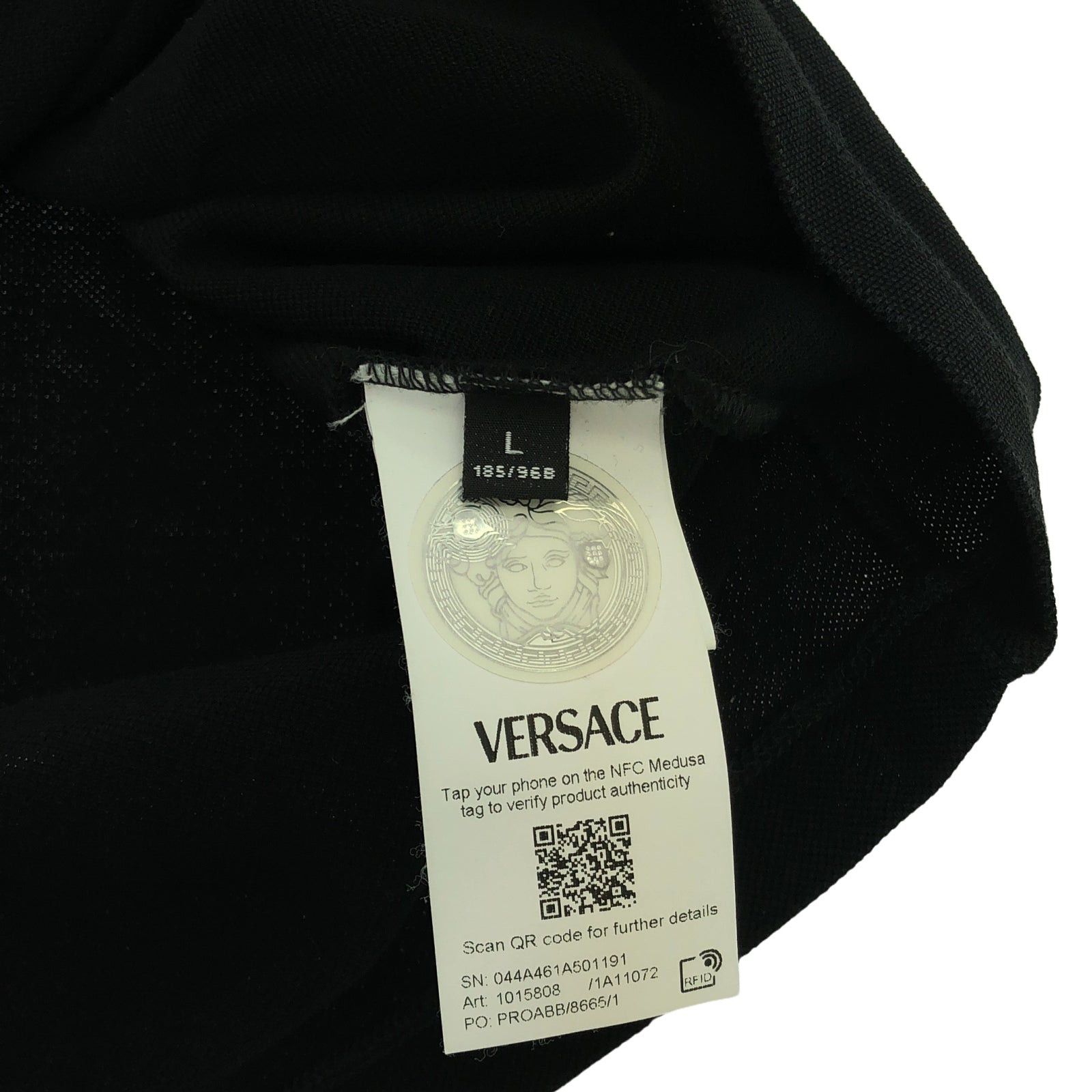 Versace Versace Polo Shirt Cotton Black Size ONE SIZE - 6 Thumbnail