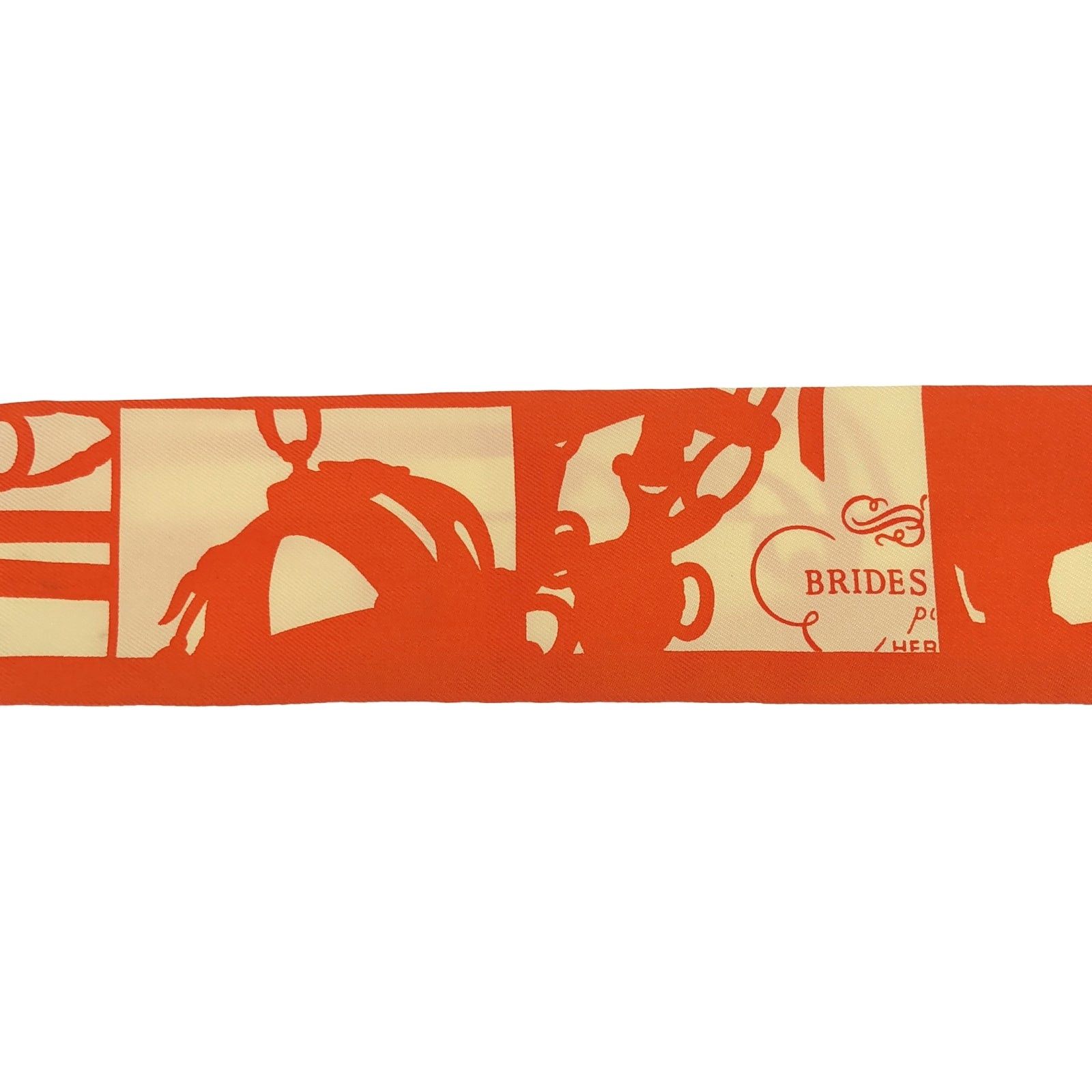 Hermes Hermes Twilly Scarf Silk Orange Size ONE SIZE - 5 Thumbnail