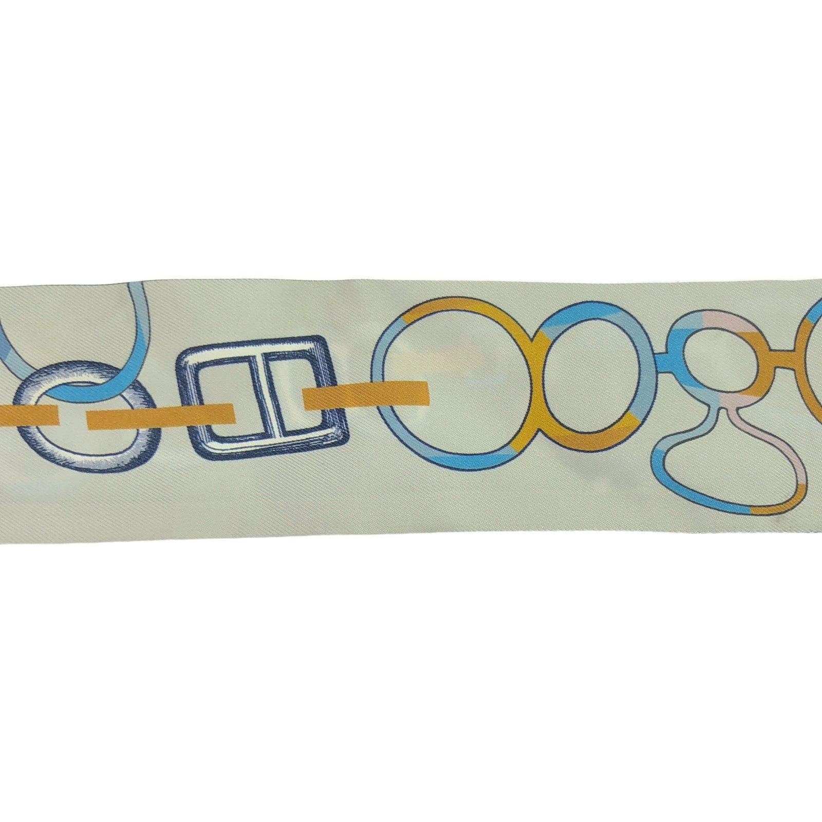Hermes Hermes Twilly Scarf Silk Blue Size ONE SIZE - 4 Thumbnail