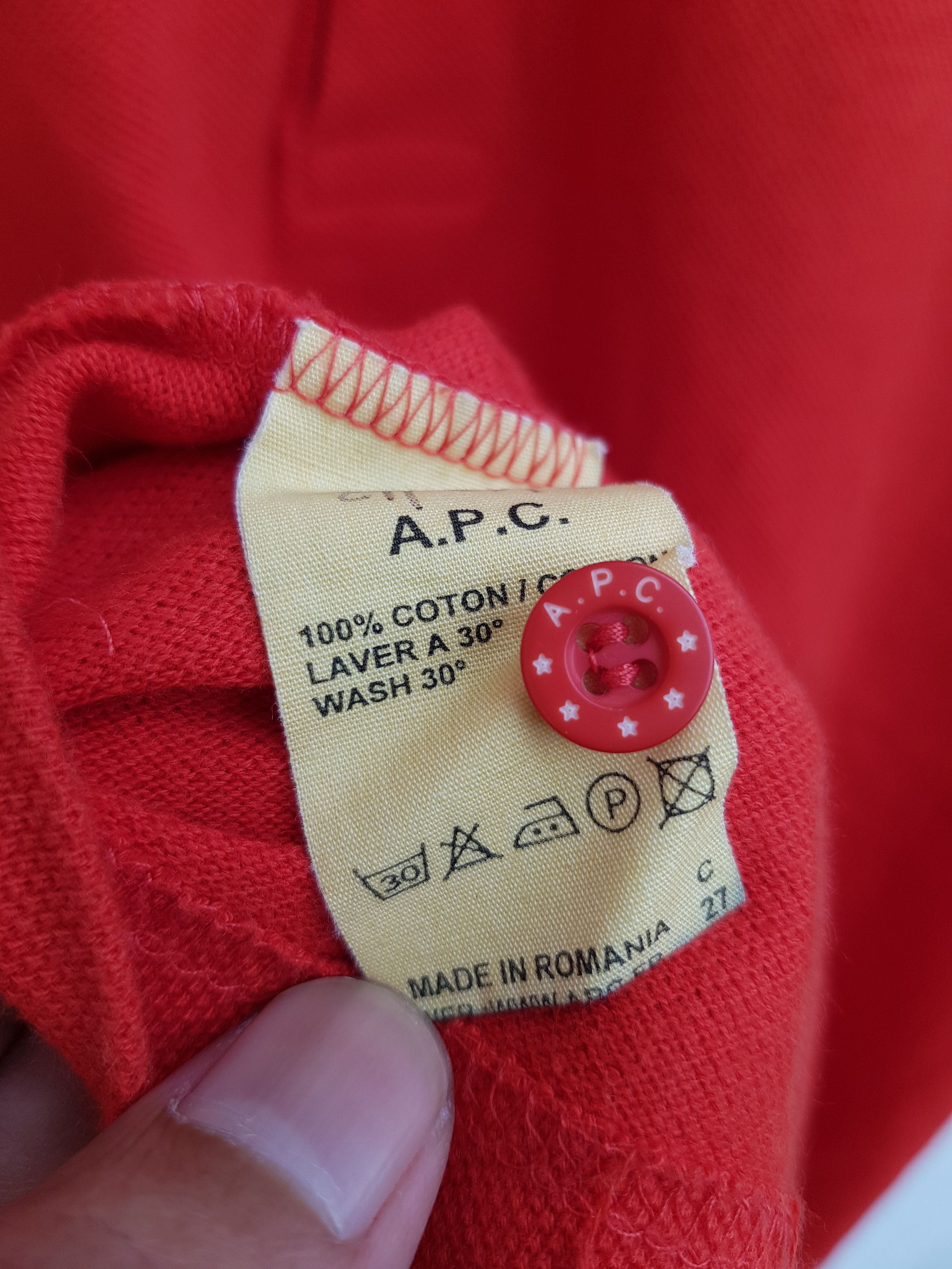 A.P.C. A.P.C Rue De Fleurus Paris Polos Shirt Size US L / EU 52-54 / 3 - 7 Thumbnail