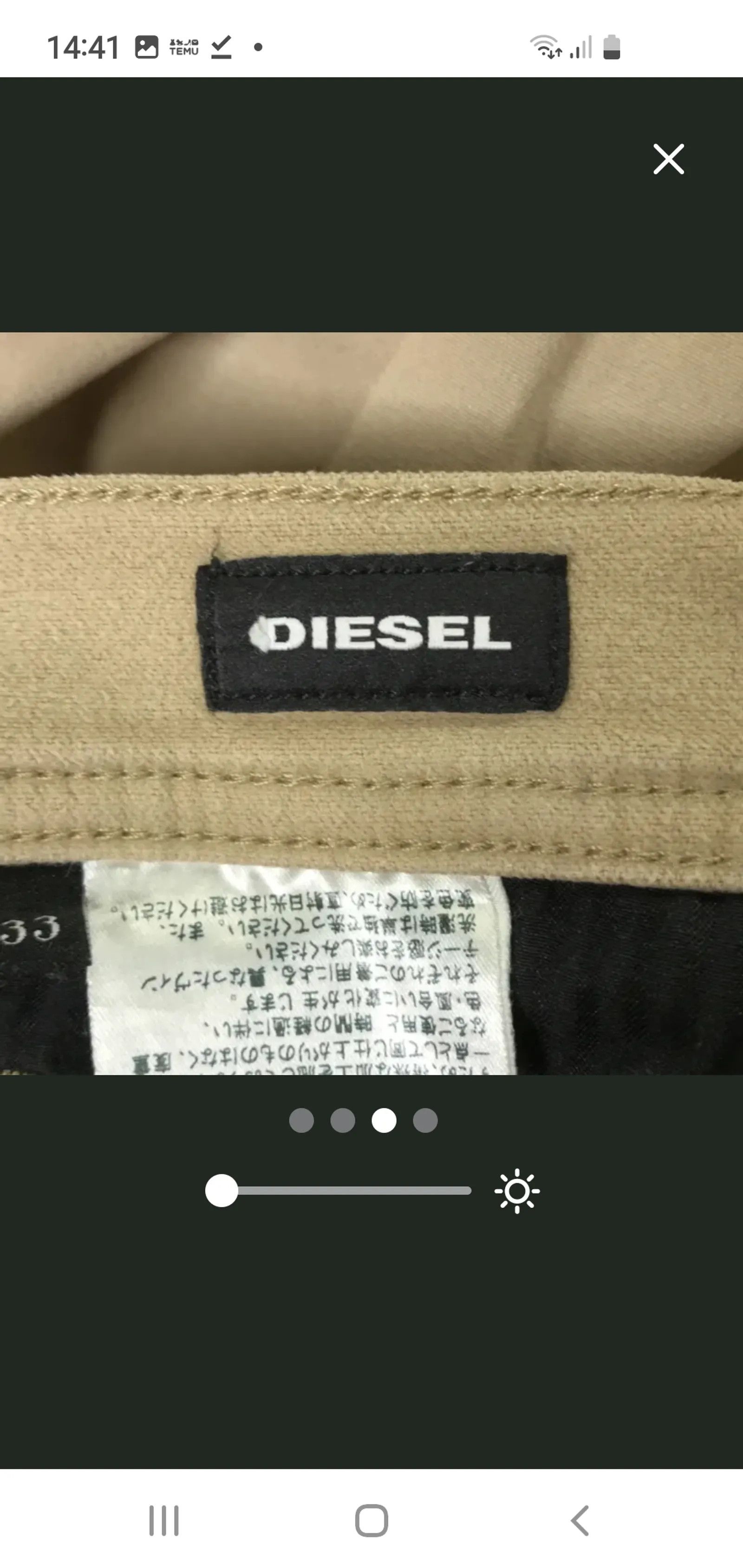 Diesel Diesel Pants Size 33" - 2 Thumbnail