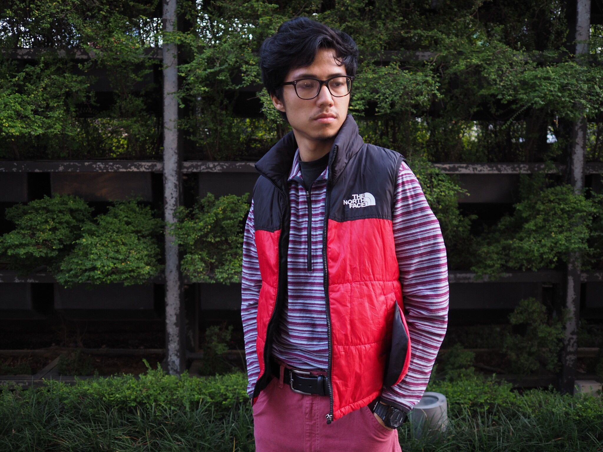 Designer The North Face Vintage Iconic The North Face TNF Red Black Down Gilet Vest Body Warmer. Grailed