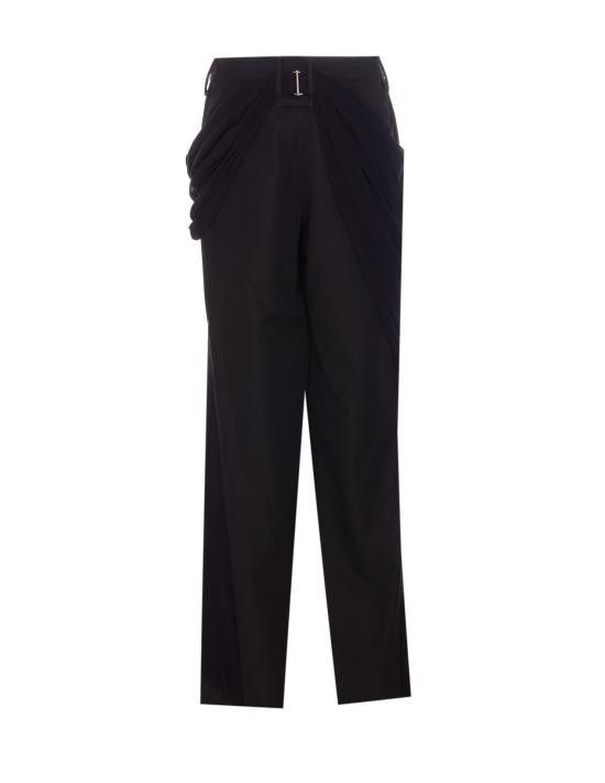 Jean Paul Gaultier JEAN PAUL GAULTIER Women Straight Pants PA189 C08400 Black Size 27" / US 4 / IT 40 - 2 Thumbnail