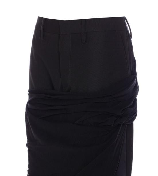 Jean Paul Gaultier JEAN PAUL GAULTIER Women Straight Pants PA189 C08400 Black Size 27" / US 4 / IT 40 - 4 Thumbnail