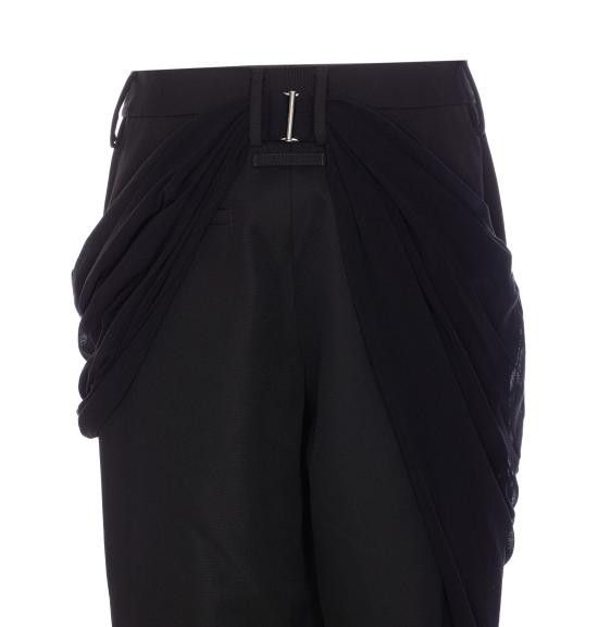 Jean Paul Gaultier JEAN PAUL GAULTIER Women Straight Pants PA189 C08400 Black Size 27" / US 4 / IT 40 - 3 Thumbnail