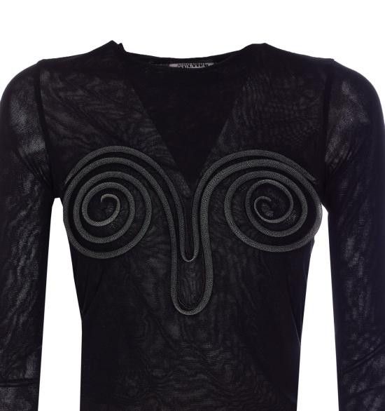 Jean Paul Gaultier JEAN PAUL GAULTIER Women Sweater TO271B T00100 Black Size M / US 6-8 / IT 42-44 - 4 Thumbnail