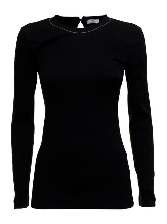 Brunello Cucinelli BRUNELLO CUCINELLI Women Tops MPTC8BJ300C101 Black Size M / US 6-8 / IT 42-44 - 3 Thumbnail