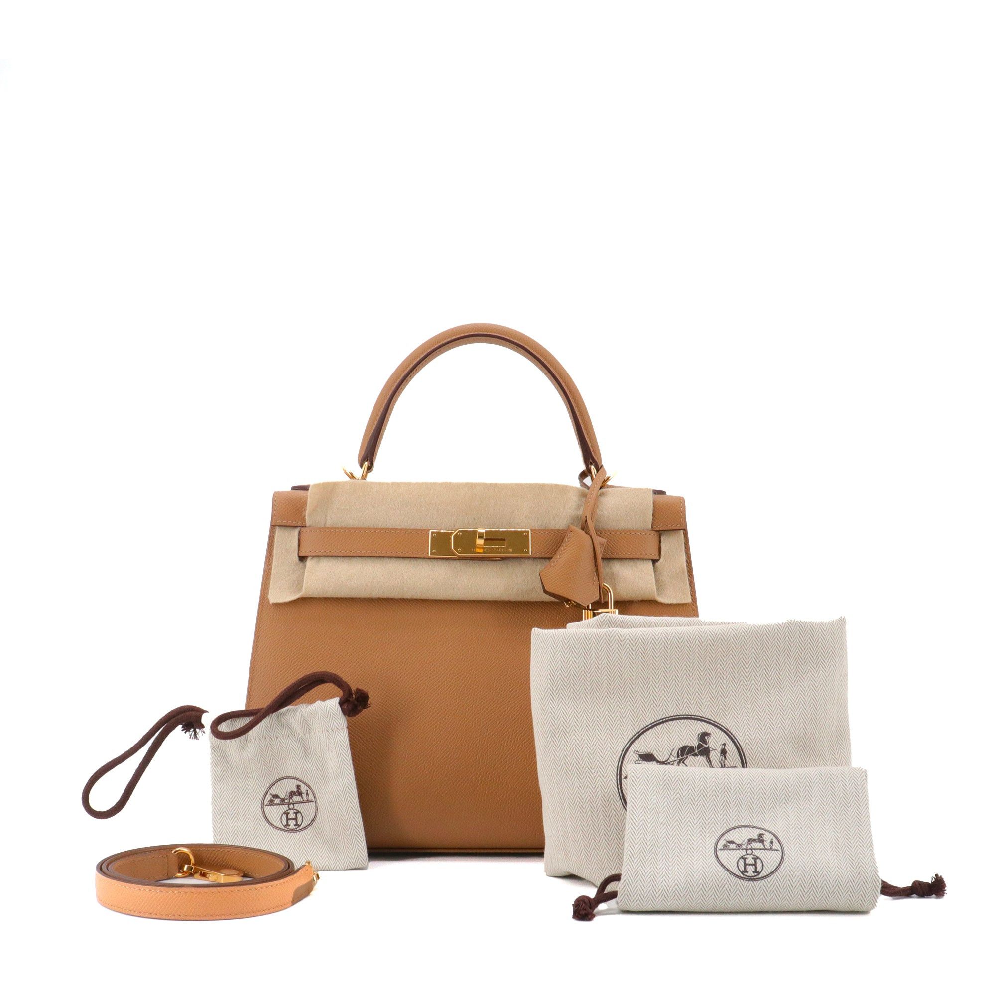 Hermes HERMÈS - Hermès Kelly 28 handbag in saddle biscuit epsom leather Size ONE SIZE - 14 Thumbnail
