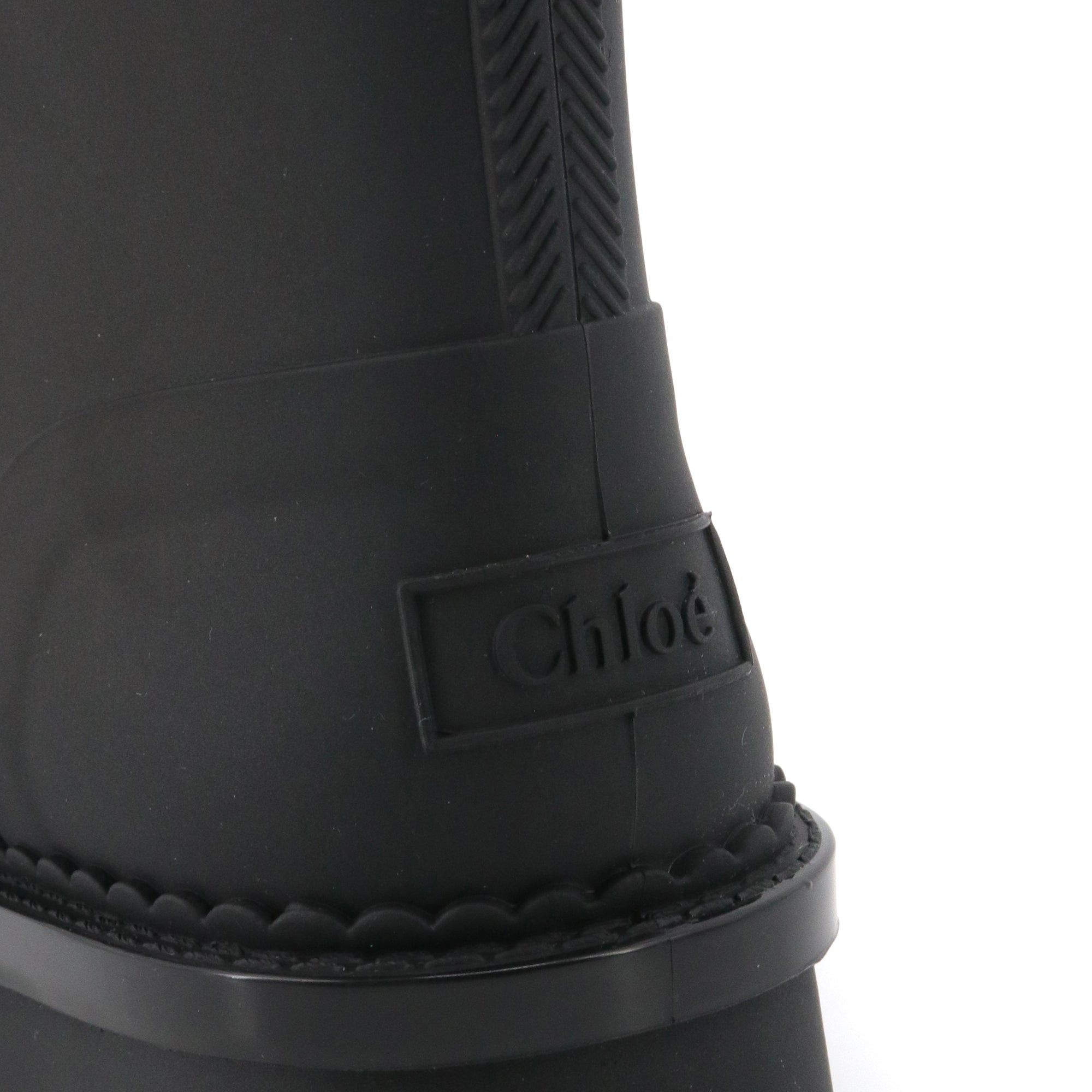 Chloe CHLOÉ - Raina Chloé rain boots in black rubber (T38) Size US 7 / IT 37 - 5 Thumbnail
