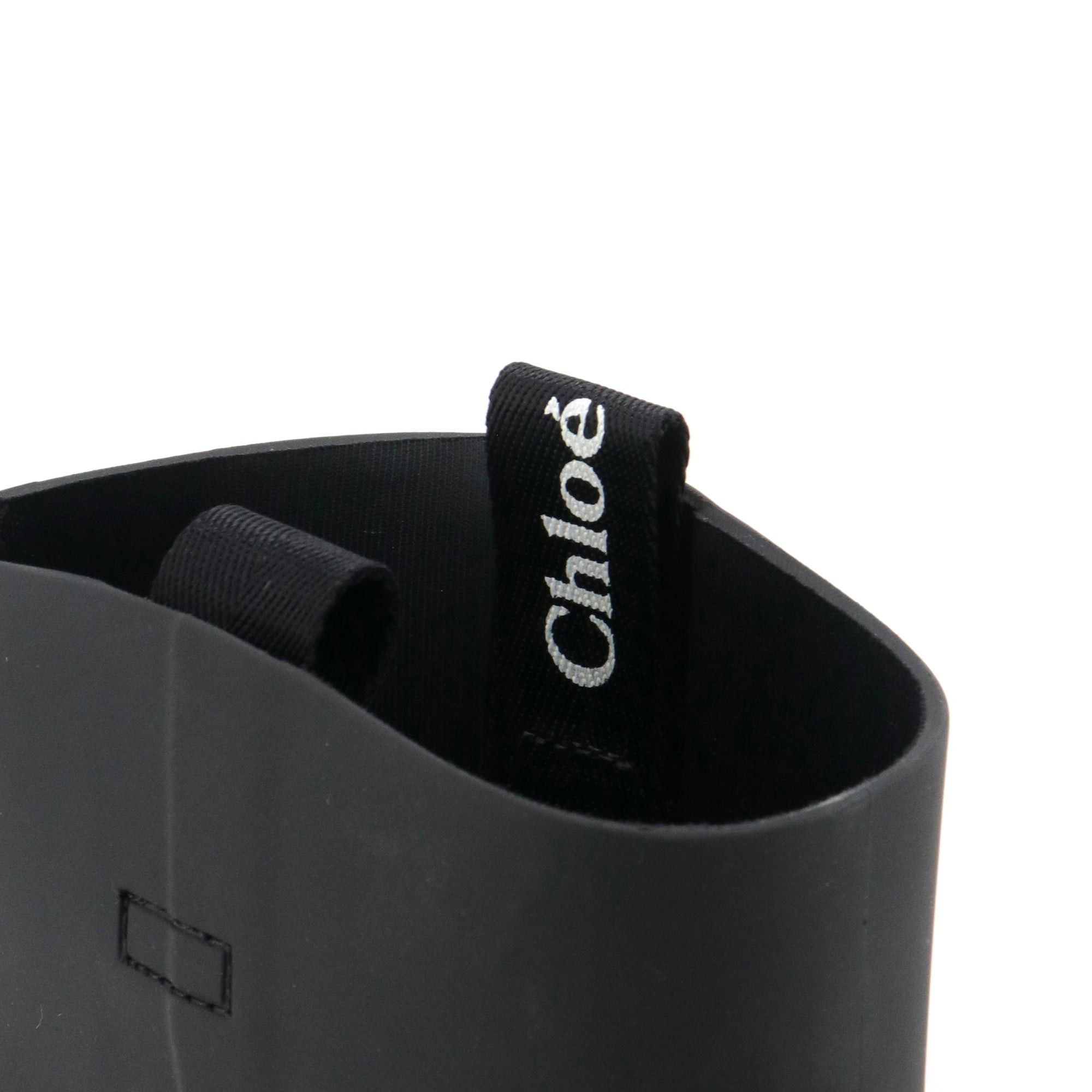 Chloe CHLOÉ - Raina Chloé rain boots in black rubber (T38) Size US 7 / IT 37 - 4 Thumbnail