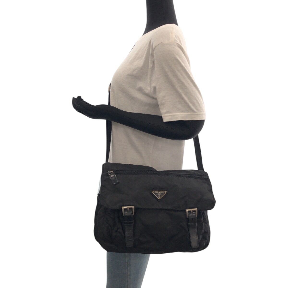 Prada Prada Prada Tessuto Triangle Logo Plate 2way Shoulder Bag 1BD671 Others Shoulder Bag 1BD671 Size ONE SIZE - 7 Thumbnail