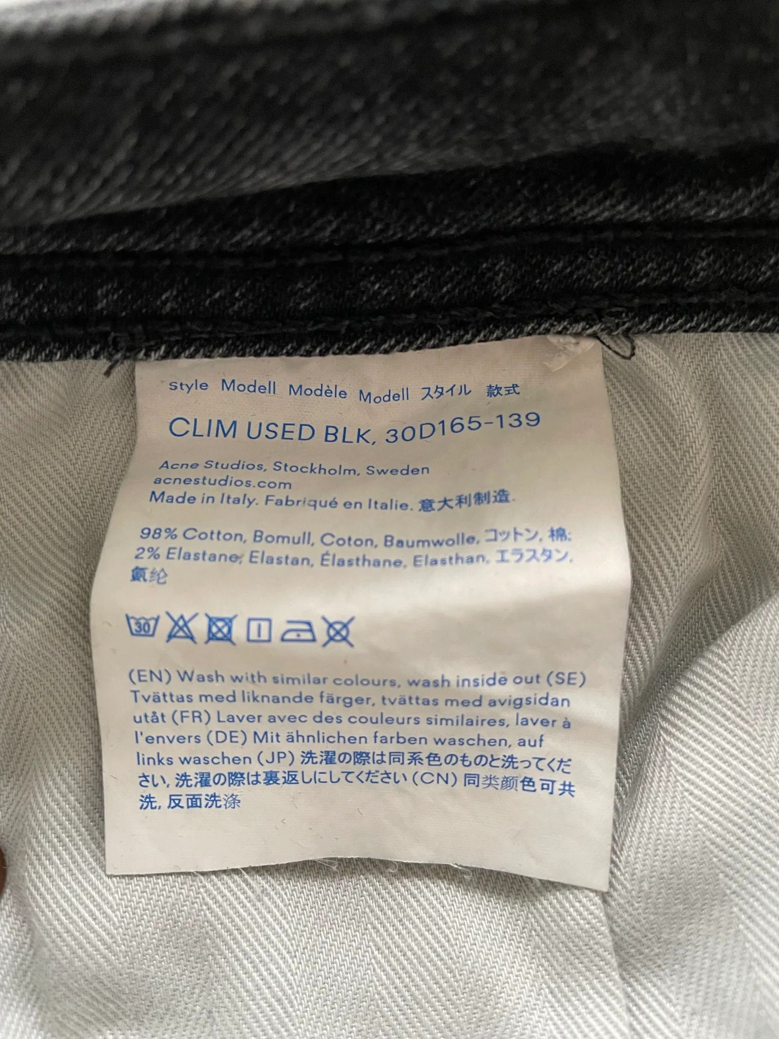 Acne Studios Acne Studios Clim Used Blk Jeans Size 25" / US 0 / IT 36 - 3 Thumbnail