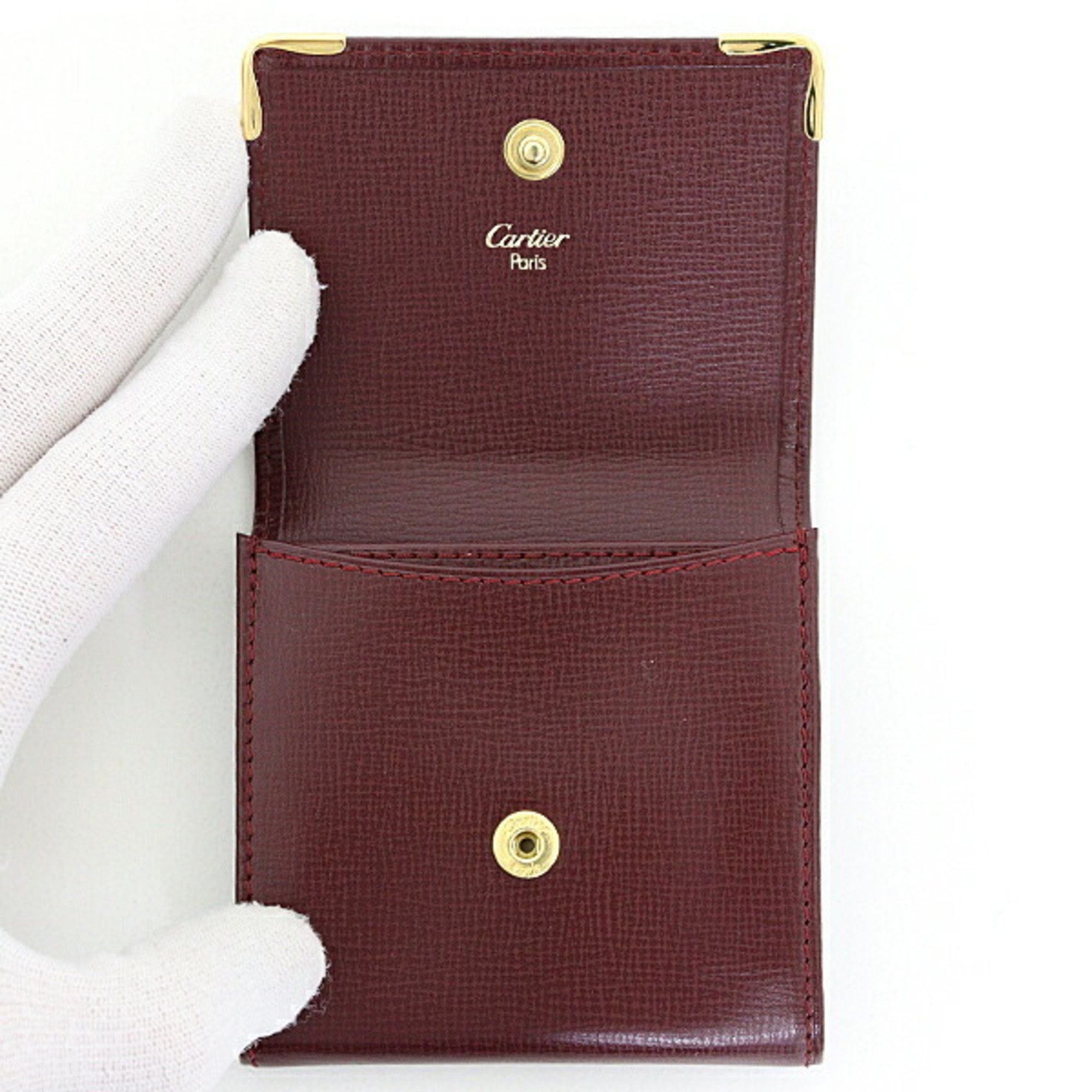 Cartier Cartier Must Line Coin Case Leather L3000158 Bordeaux Size ONE SIZE - 4 Thumbnail