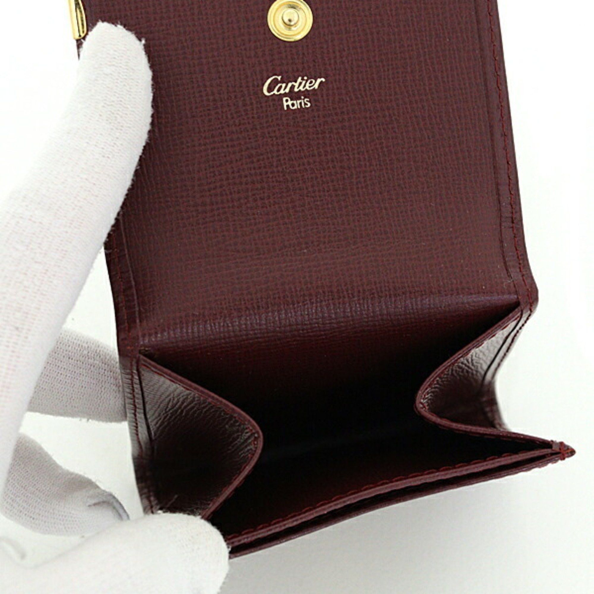 Cartier Cartier Must Line Coin Case Leather L3000158 Bordeaux Size ONE SIZE - 6 Thumbnail