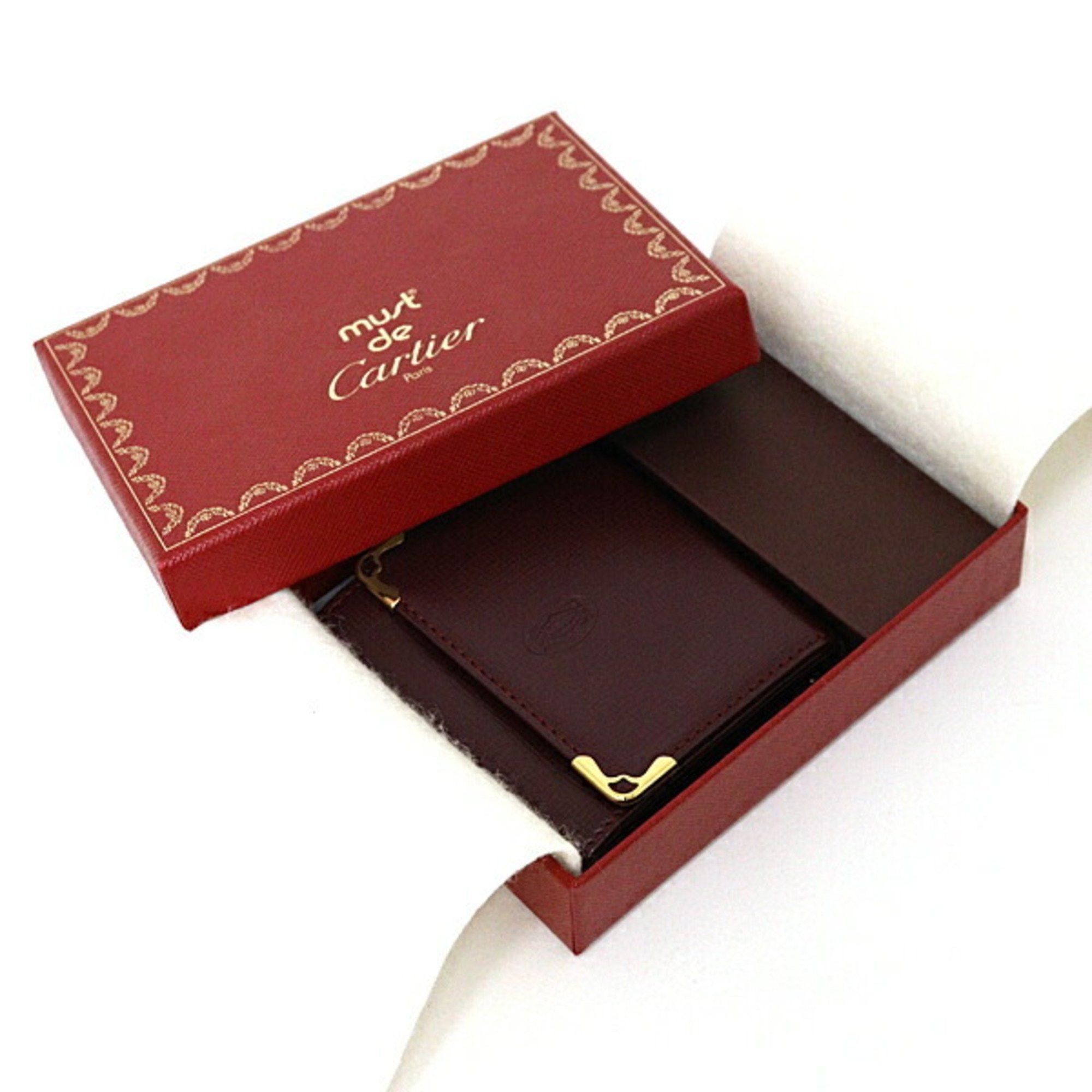 Cartier Cartier Must Line Coin Case Leather L3000158 Bordeaux Size ONE SIZE - 2 Thumbnail