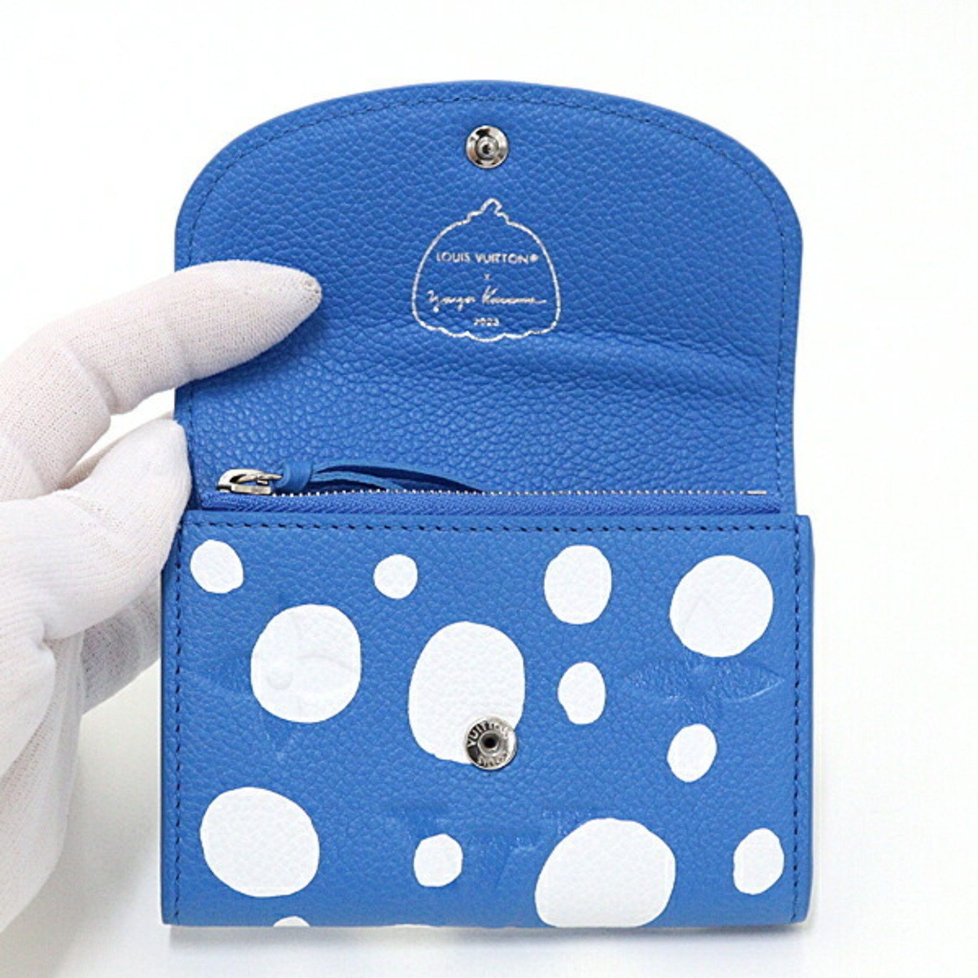 Louis Vuitton Louis Vuitton Yayoi Kusama Wallet M81984 Light Blue Size ONE SIZE - 5 Thumbnail
