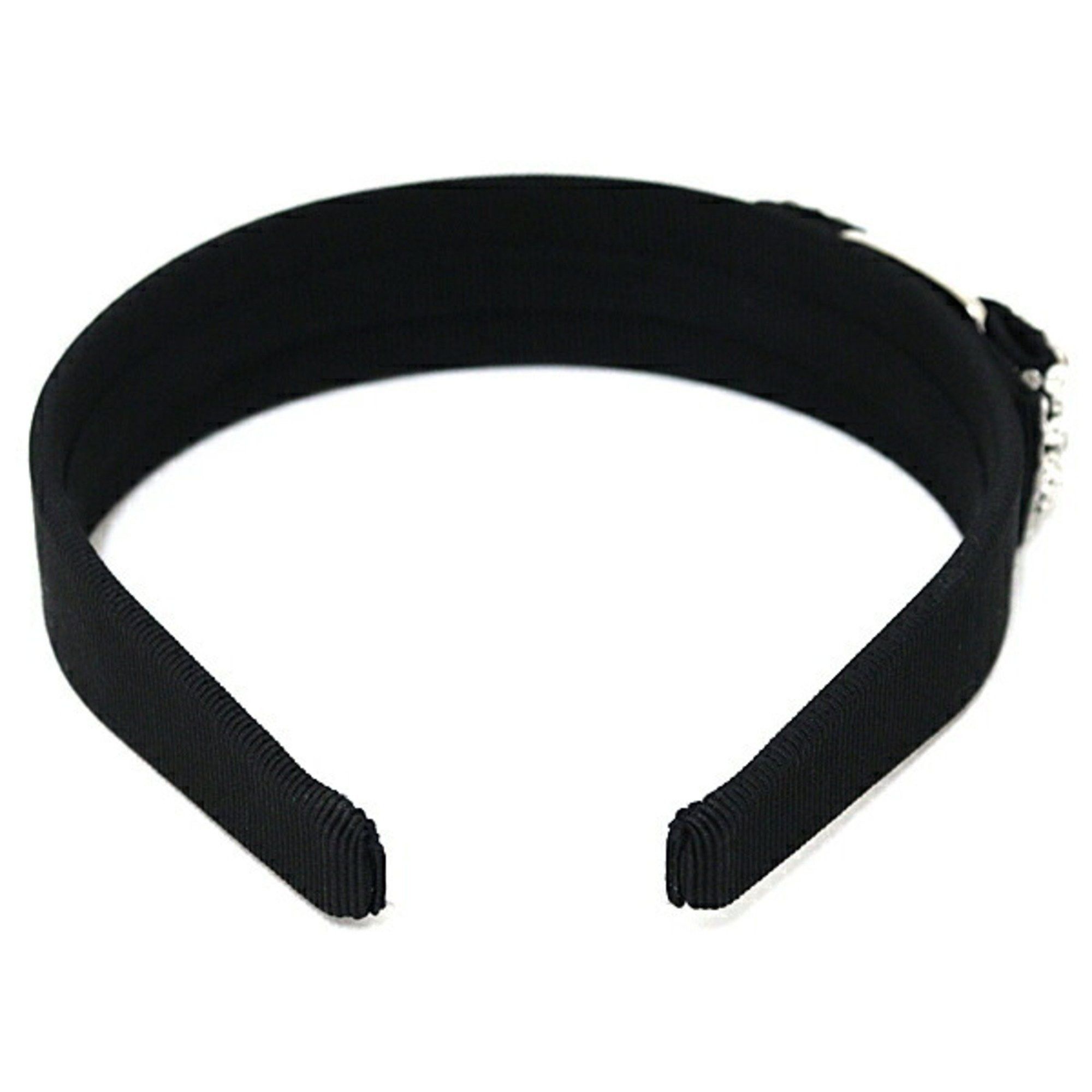 Salvatore Ferragamo Salvatore Ferragamo Ferragamo Vara Ribbon Hair Headband Black Crystal 342758 524893 Unused Size ONE SIZE - 4 Thumbnail