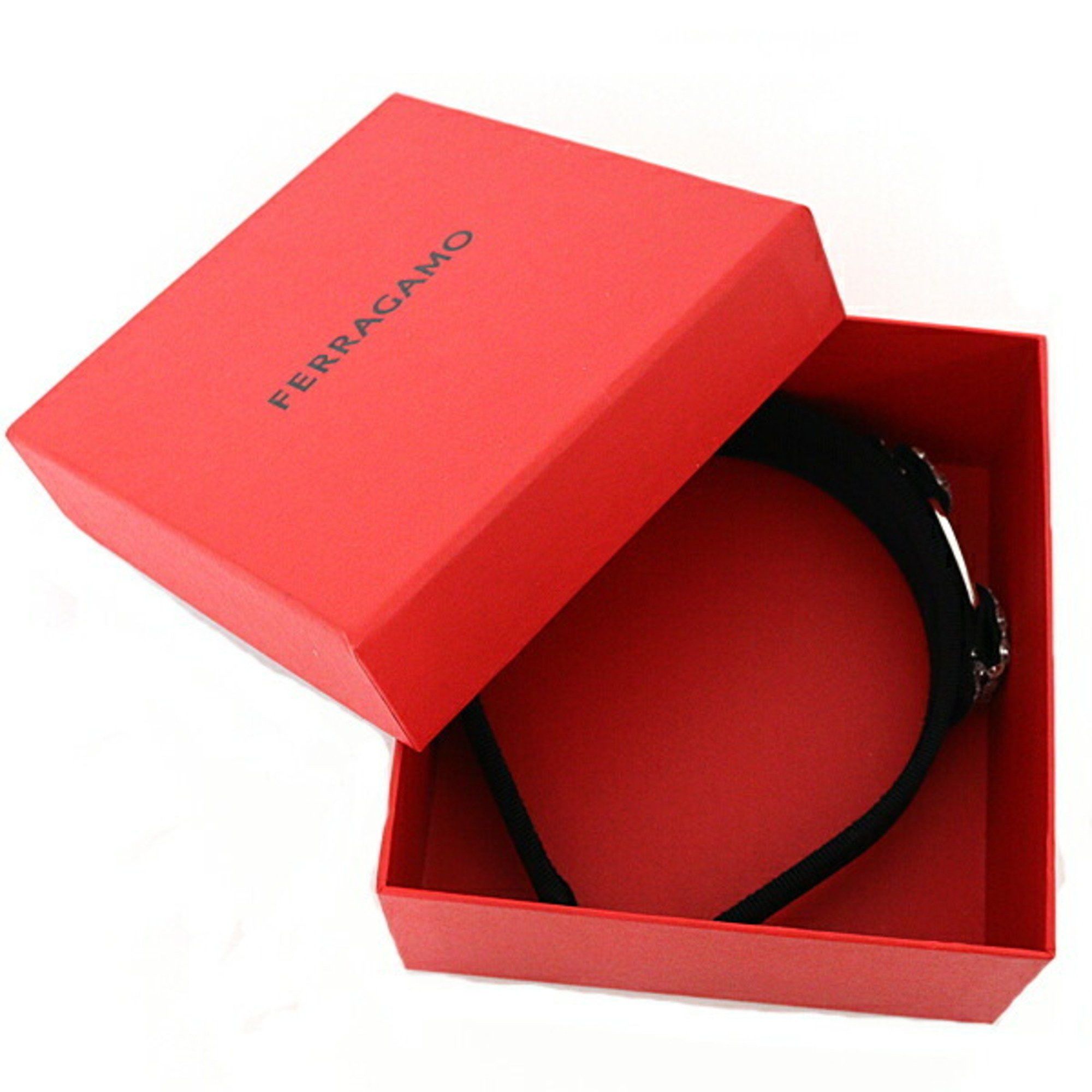 Salvatore Ferragamo Salvatore Ferragamo Ferragamo Vara Ribbon Hair Headband Black Crystal 342758 524893 Unused Size ONE SIZE - 2 Thumbnail