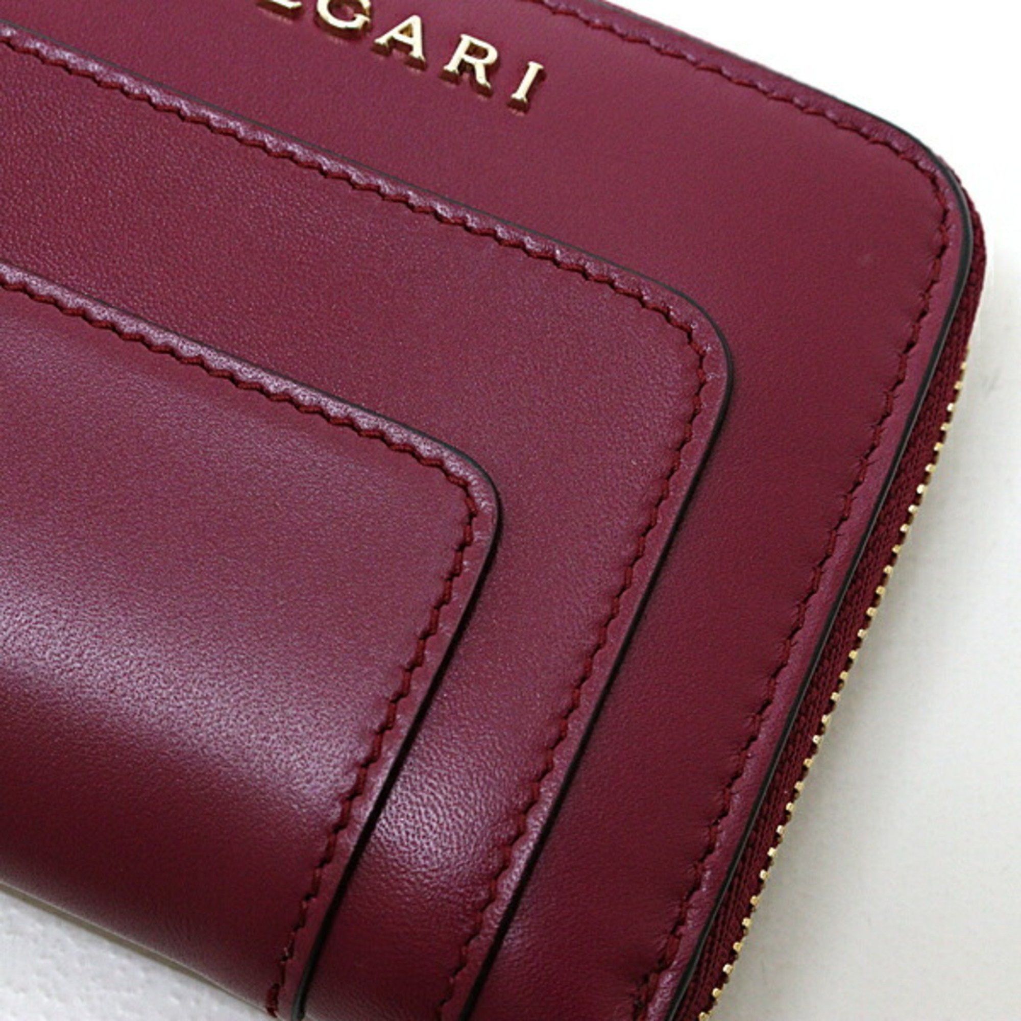 Bvlgari BVLGARI Serpenti Coin Case Wine Red Snake Card Size ONE SIZE - 6 Thumbnail