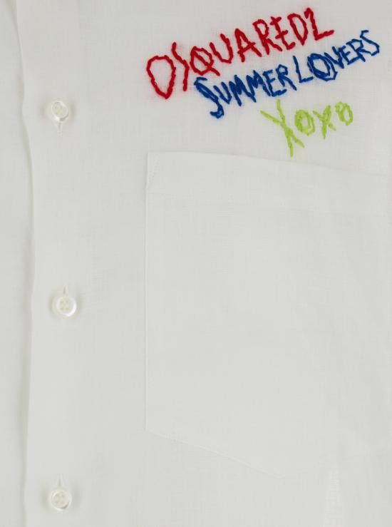 Dsquared2 DSQUARED2 Men Shirts S78DM0048D35294100 White Size US M / EU 48-50 / 2 - 3 Thumbnail