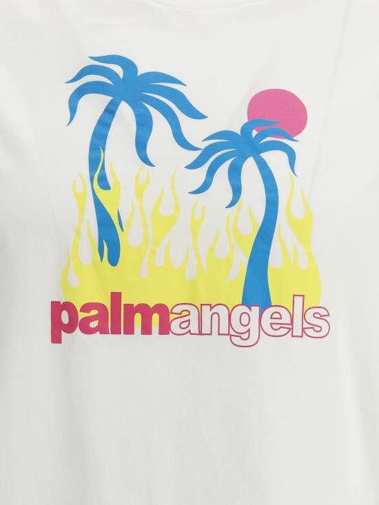 Palm Angels PALM ANGELS Men T-Shirts PMAA089S25JER002 0384 WHITE Size US XL / EU 56 / 4 - 3 Thumbnail