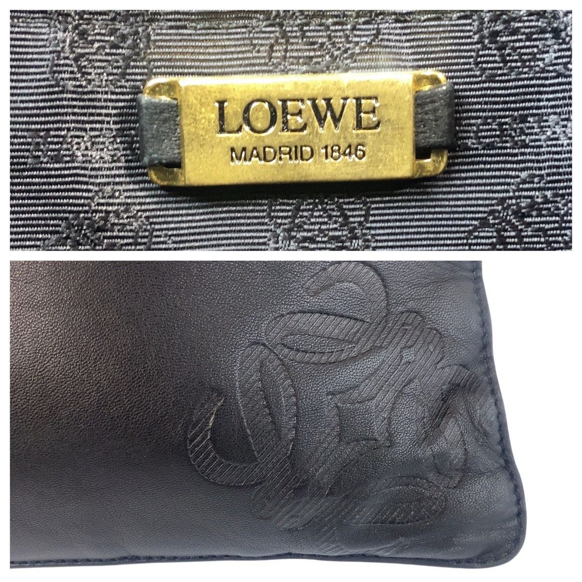 Loewe Loewe Loewe Suede/Leather Anagram Tote Bag Suede Tote Bag 500583 Size ONE SIZE - 4 Thumbnail