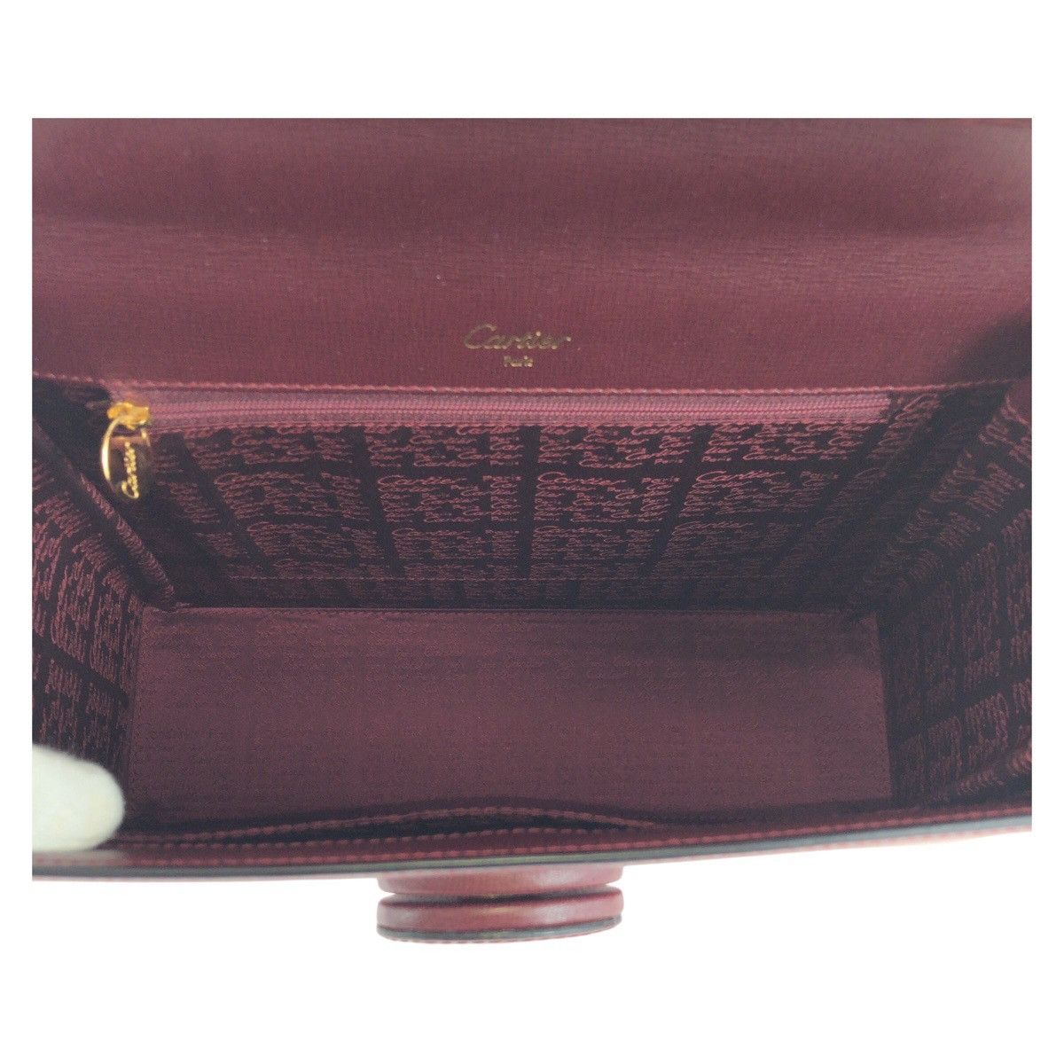 Cartier Cartier Cartier Must Line Leather Handbag 500926 Leather Handbag 500926 DUTY FREE for USA Size ONE SIZE - 8 Thumbnail