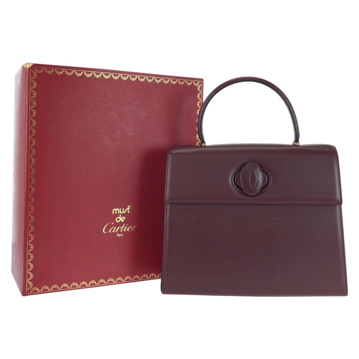 Cartier Cartier Cartier Must Line Leather Handbag 500926 Leather Handbag 500926 DUTY FREE for USA Size ONE SIZE - 10 Thumbnail
