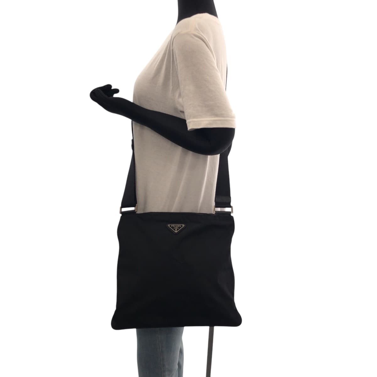 Prada Prada Prada Tessuto Triangle Logo Plate Nylon Shoulder Bag Others Shoulder Bag 501045 DUTY FREE for USA Size ONE SIZE - 7 Thumbnail