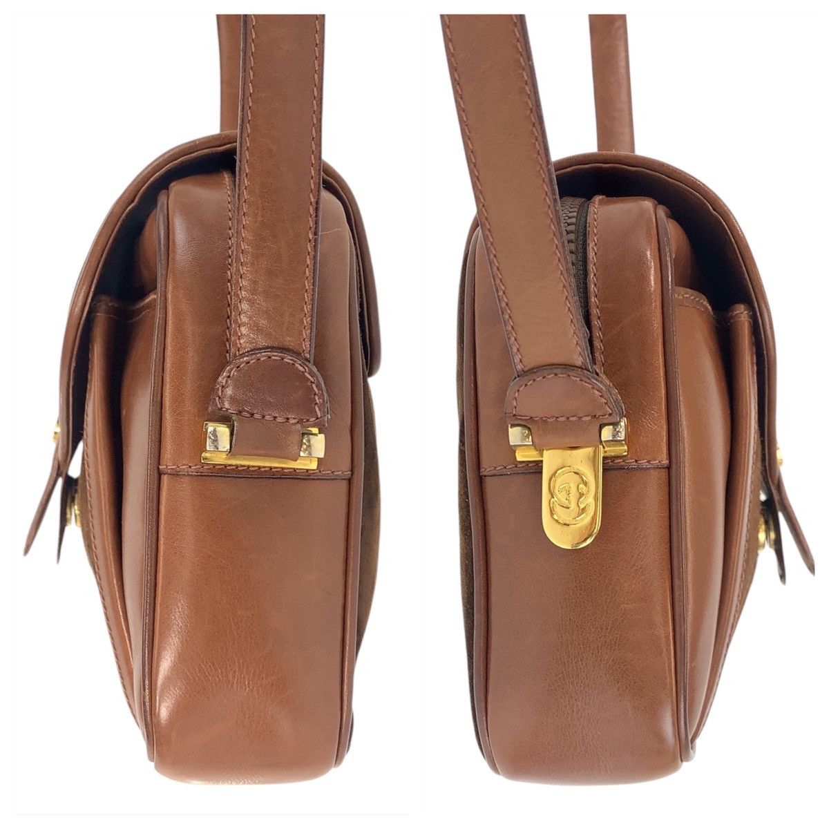 Gucci Gucci Gucci Suede/Leather Old Gucci Shoulder Bag 501059 Suede Shoulder Bag 501059 Size ONE SIZE - 8 Thumbnail