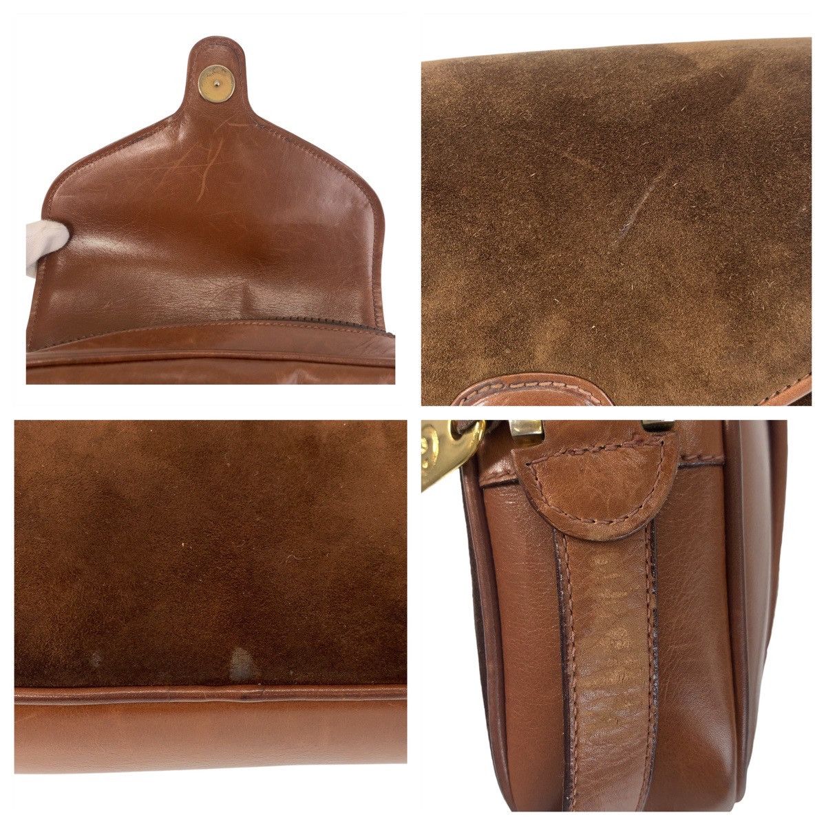 Gucci Gucci Gucci Suede/Leather Old Gucci Shoulder Bag 501059 Suede Shoulder Bag 501059 Size ONE SIZE - 5 Thumbnail