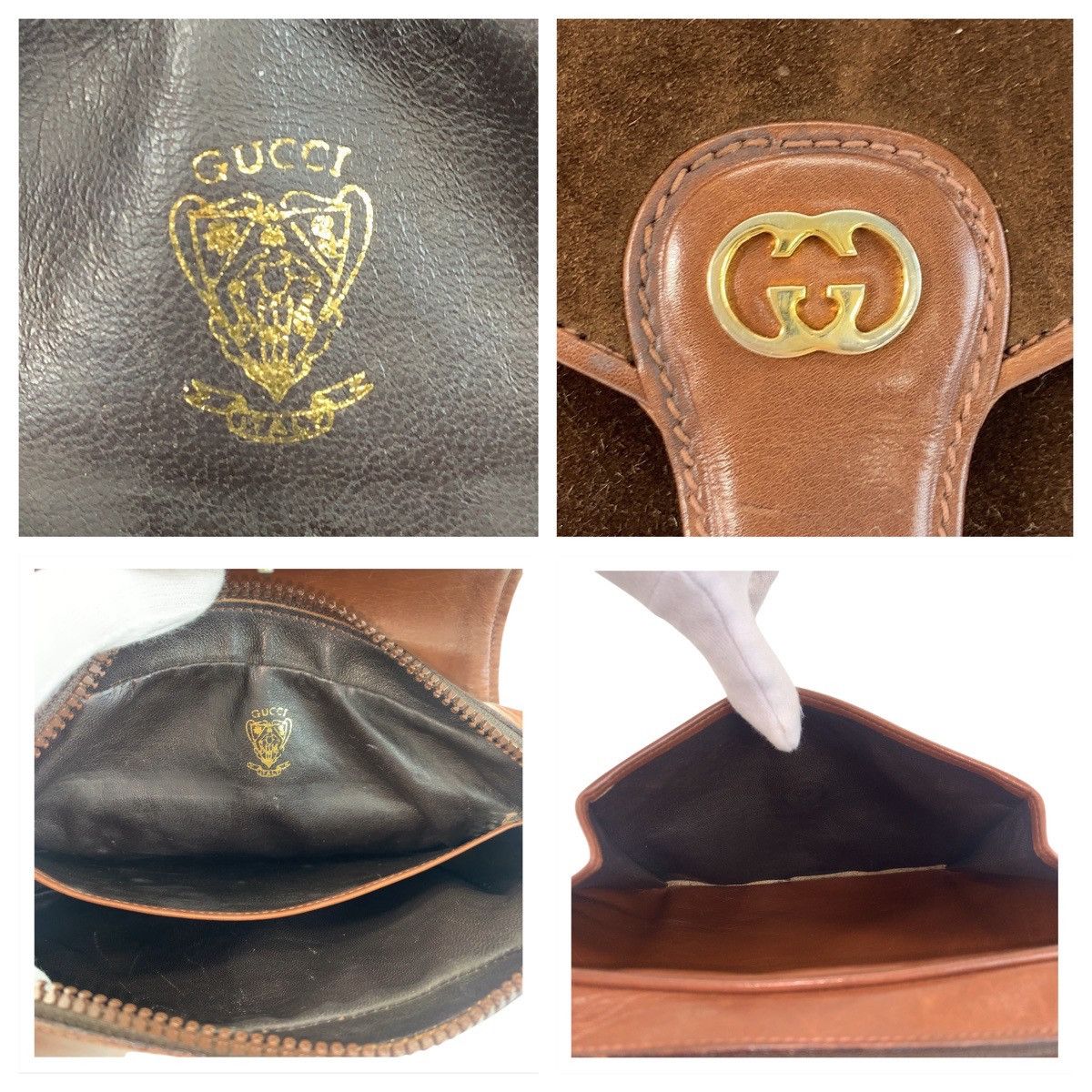 Gucci Gucci Gucci Suede/Leather Old Gucci Shoulder Bag 501059 Suede Shoulder Bag 501059 Size ONE SIZE - 4 Thumbnail