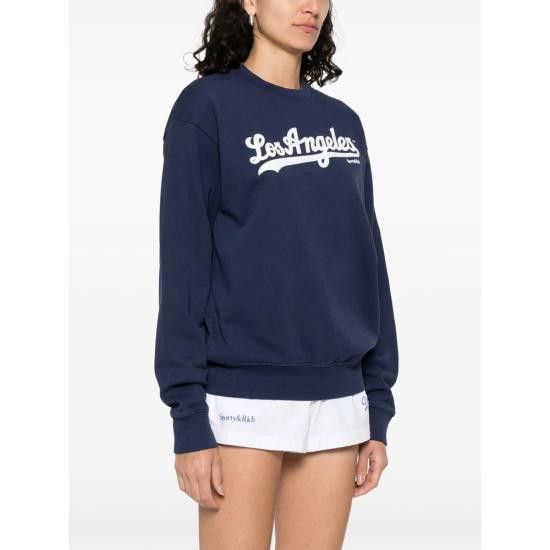 Sporty & Rich SPORTY & RICH Women Tops ST071627667BL DKNA BLUE Size XXL / US 16-18 / IT 52-54 - 4 Thumbnail