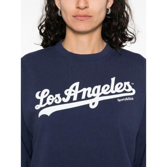 Sporty & Rich SPORTY & RICH Women Tops ST071627667BL DKNA BLUE Size XXL / US 16-18 / IT 52-54 - 2 Thumbnail