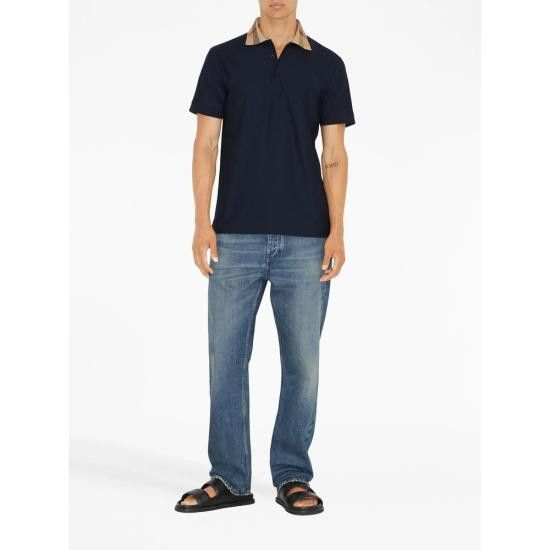 Burberry BURBERRY Men Polo Shirts 8072661 CODY B3590 BLUE Size US L / EU 52-54 / 3 - 3 Thumbnail