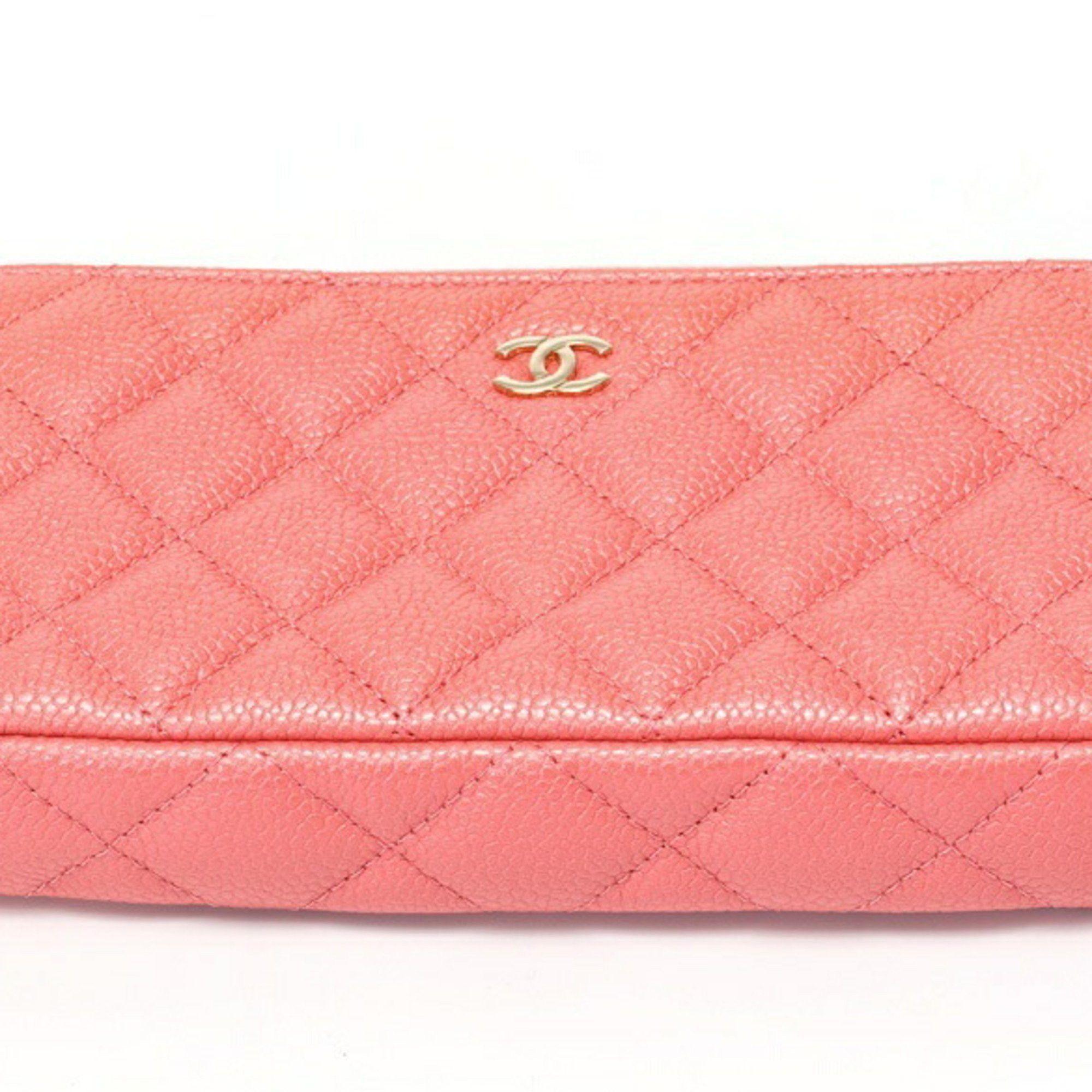 Chanel CHANEL Matelasse Chain Wallet Shoulder Bag A82527 Caviar Skin Pink 70158 Size ONE SIZE - 4 Thumbnail