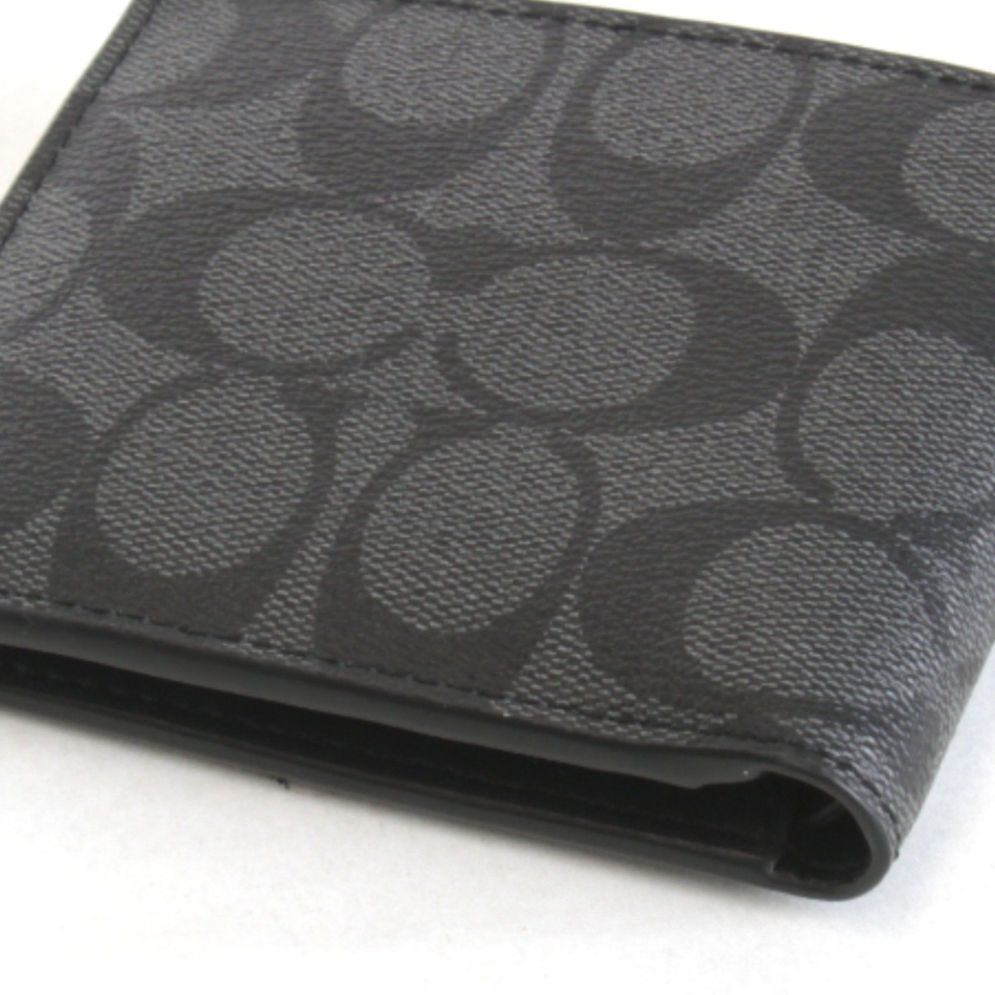 Coach COACH Signature Bi-fold Wallet Leather Black Women's Size ONE SIZE - 4 Thumbnail