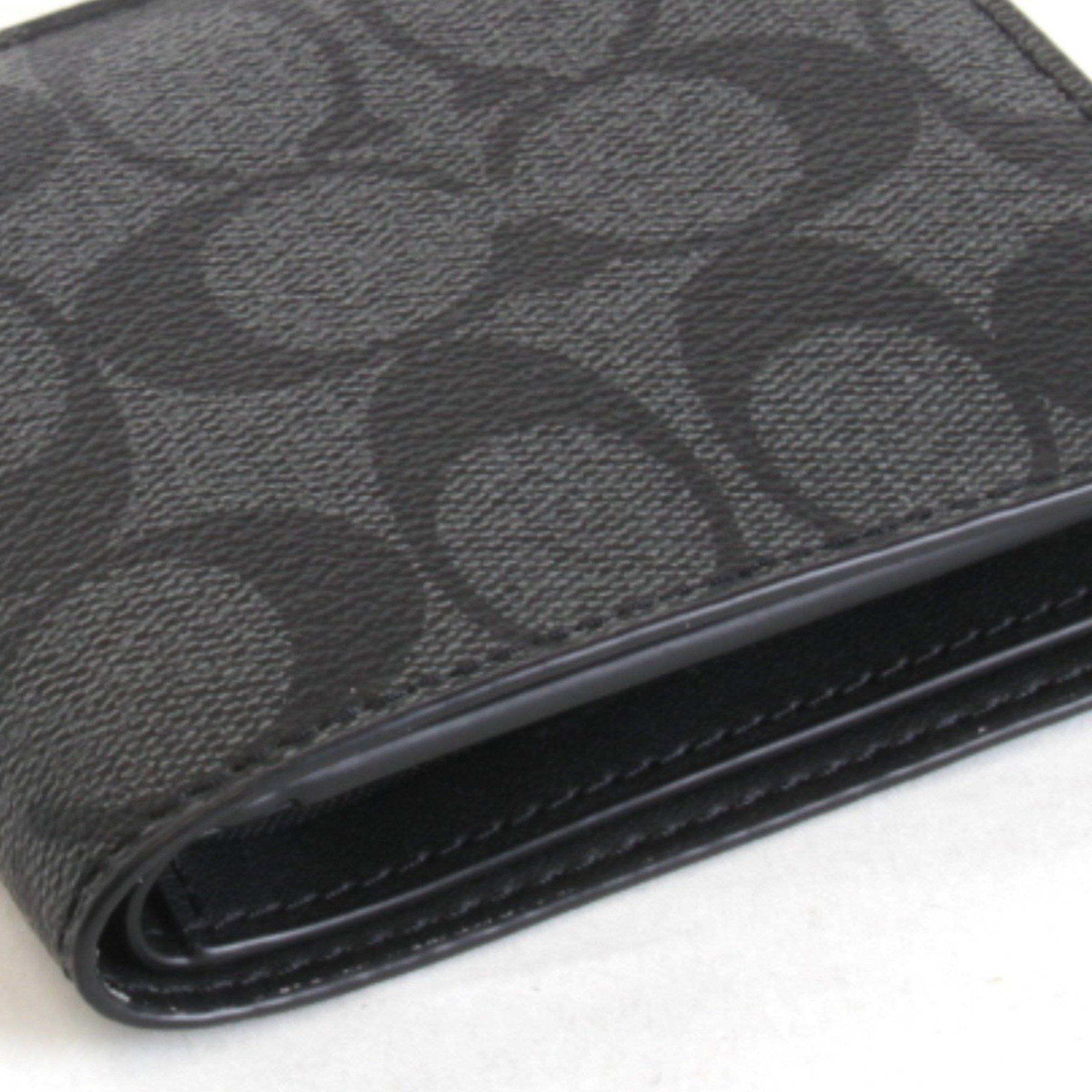 Coach COACH Signature Bi-fold Wallet Leather Black Women's Size ONE SIZE - 3 Thumbnail