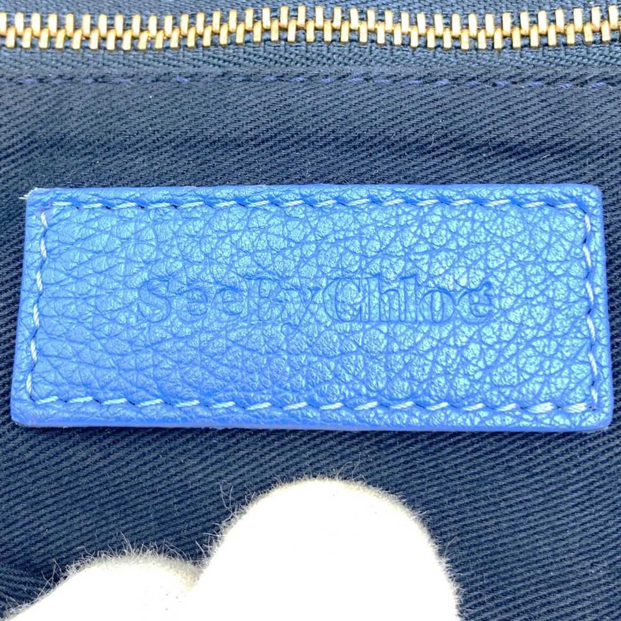 Chloe See by Chloé SEE BY CHLOE 01 15 88 65 Lizzie shoulder bag, handbag, leather, blue, light women's Size ONE SIZE - 8 Thumbnail