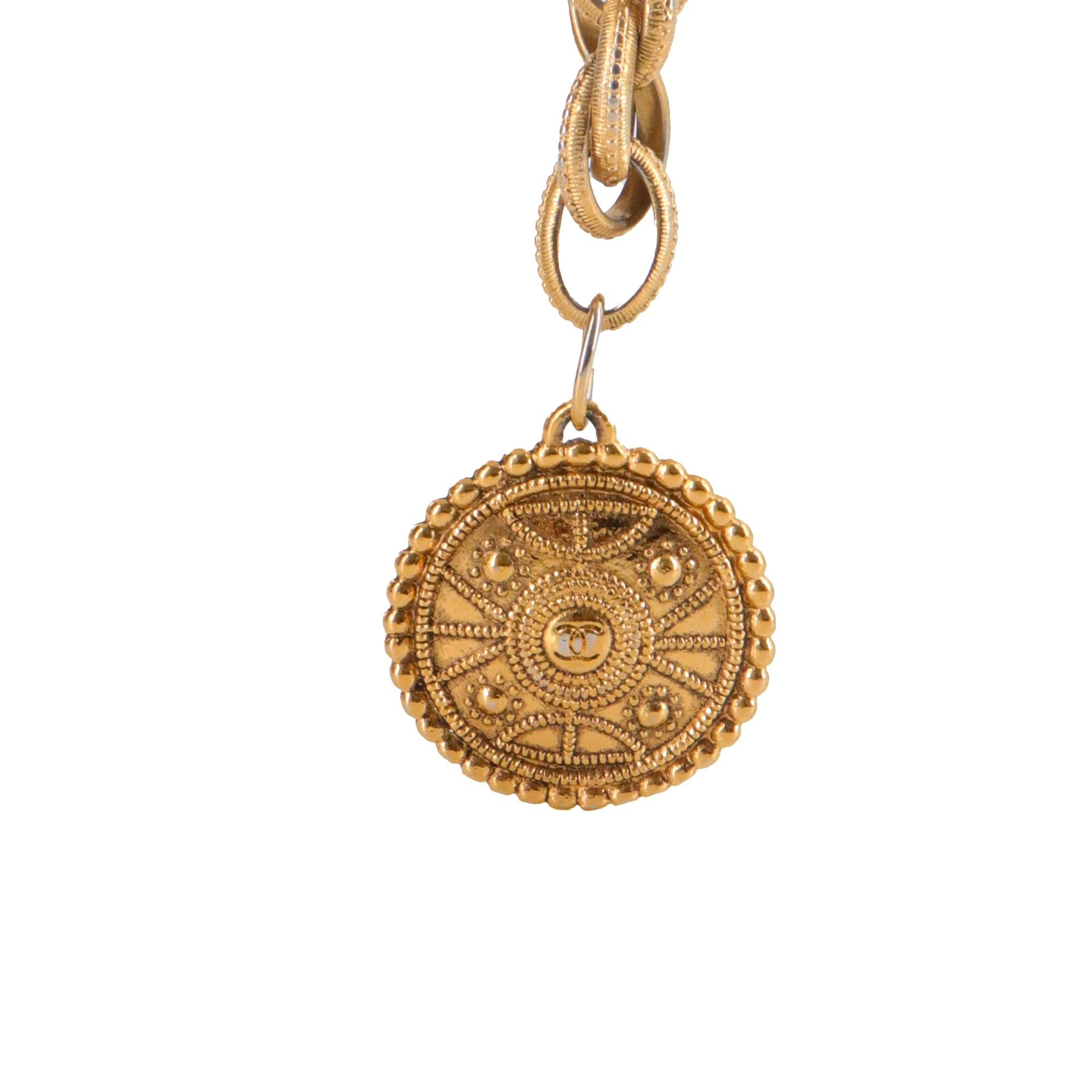 Chanel CHANEL - Chanel CC medallion belt in gold chain Size ONE SIZE - 4 Thumbnail