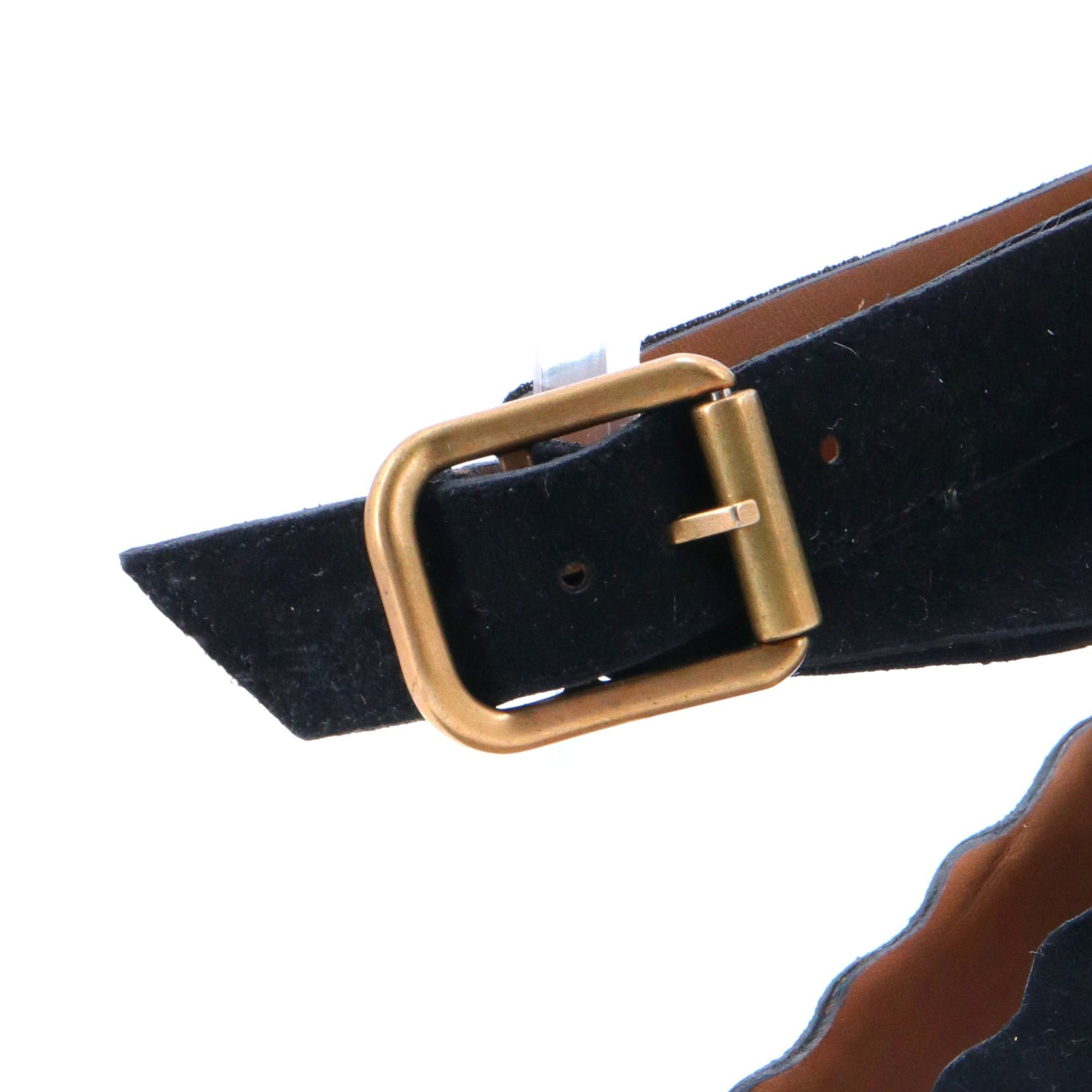Chloe CHLOÉ - Chloé wedge sandals in black suede (T37) Size US 6 / IT 36 - 6 Thumbnail