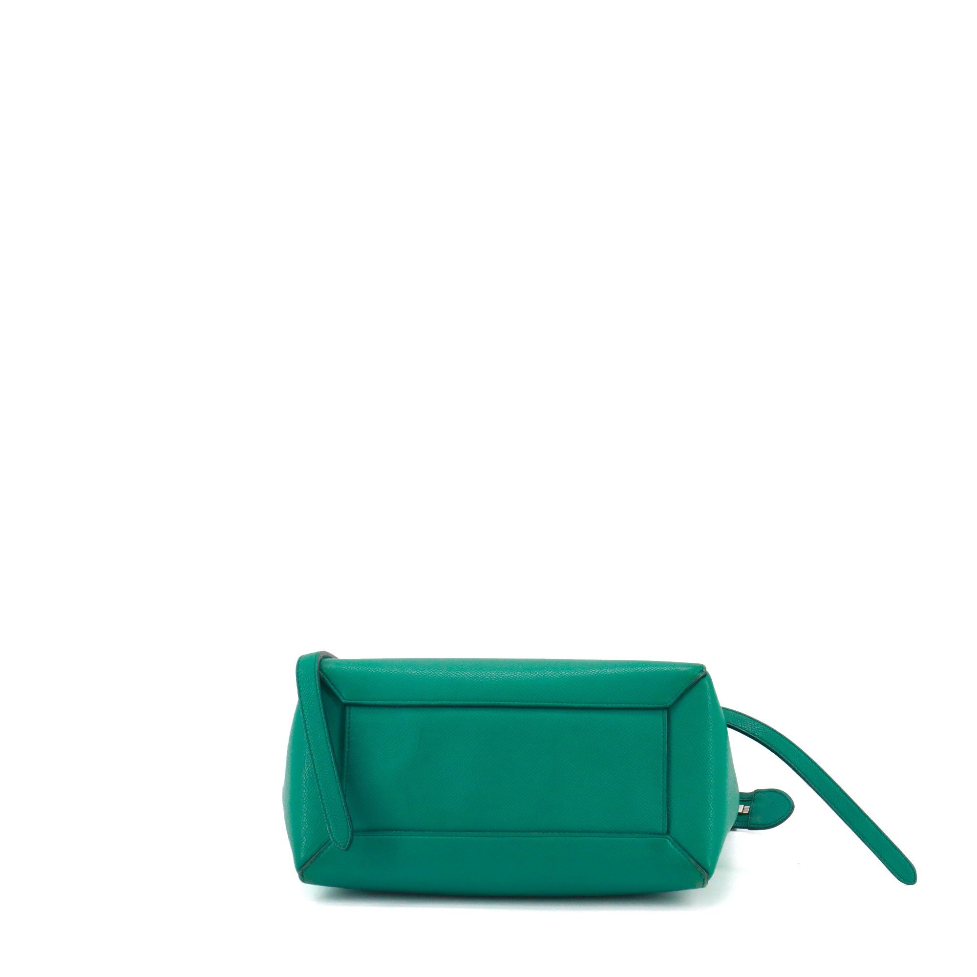 Celine CELINE - Celine Belt Nano shoulder bag in jade green grained leather Size ONE SIZE - 4 Thumbnail