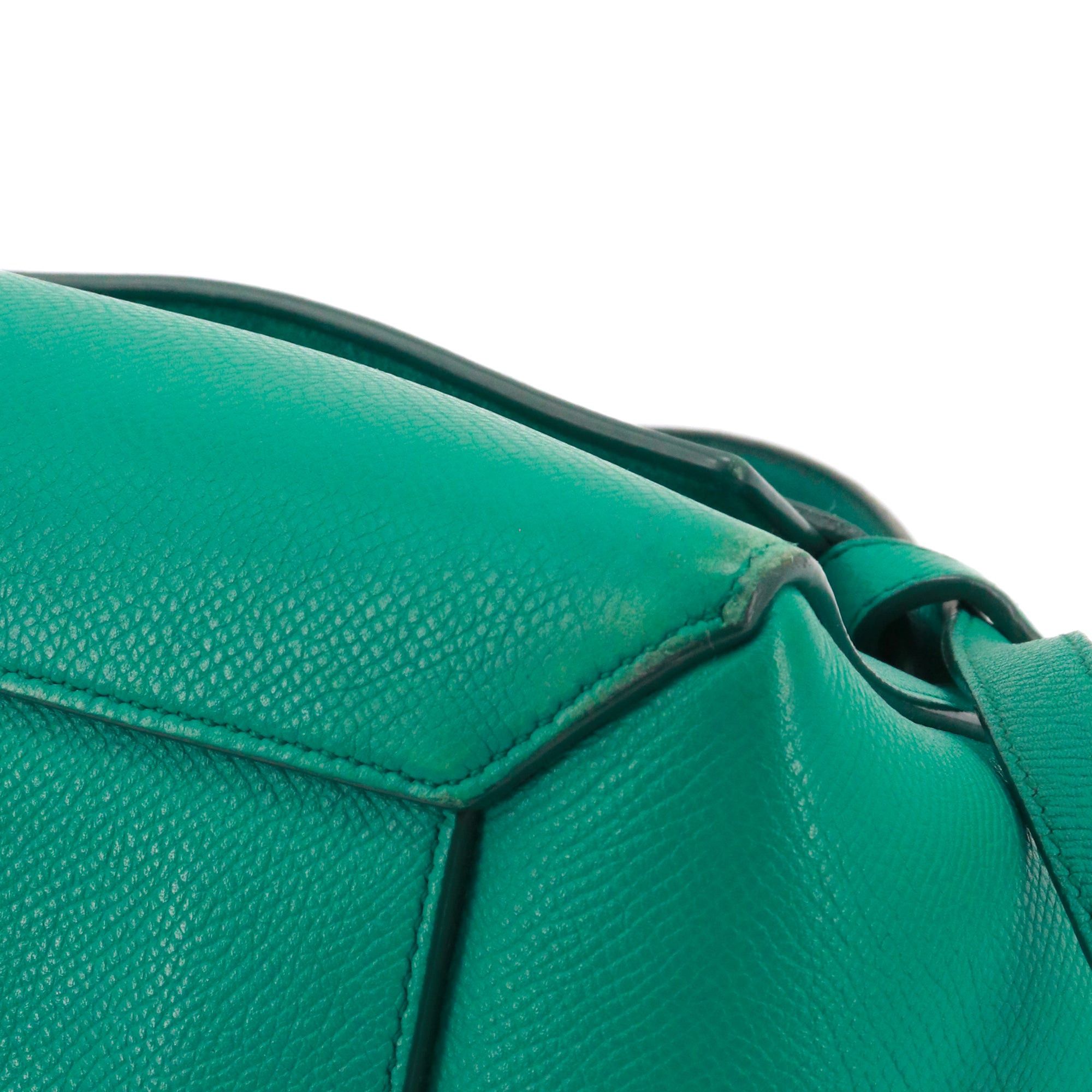 Celine CELINE - Celine Belt Nano shoulder bag in jade green grained leather Size ONE SIZE - 8 Thumbnail
