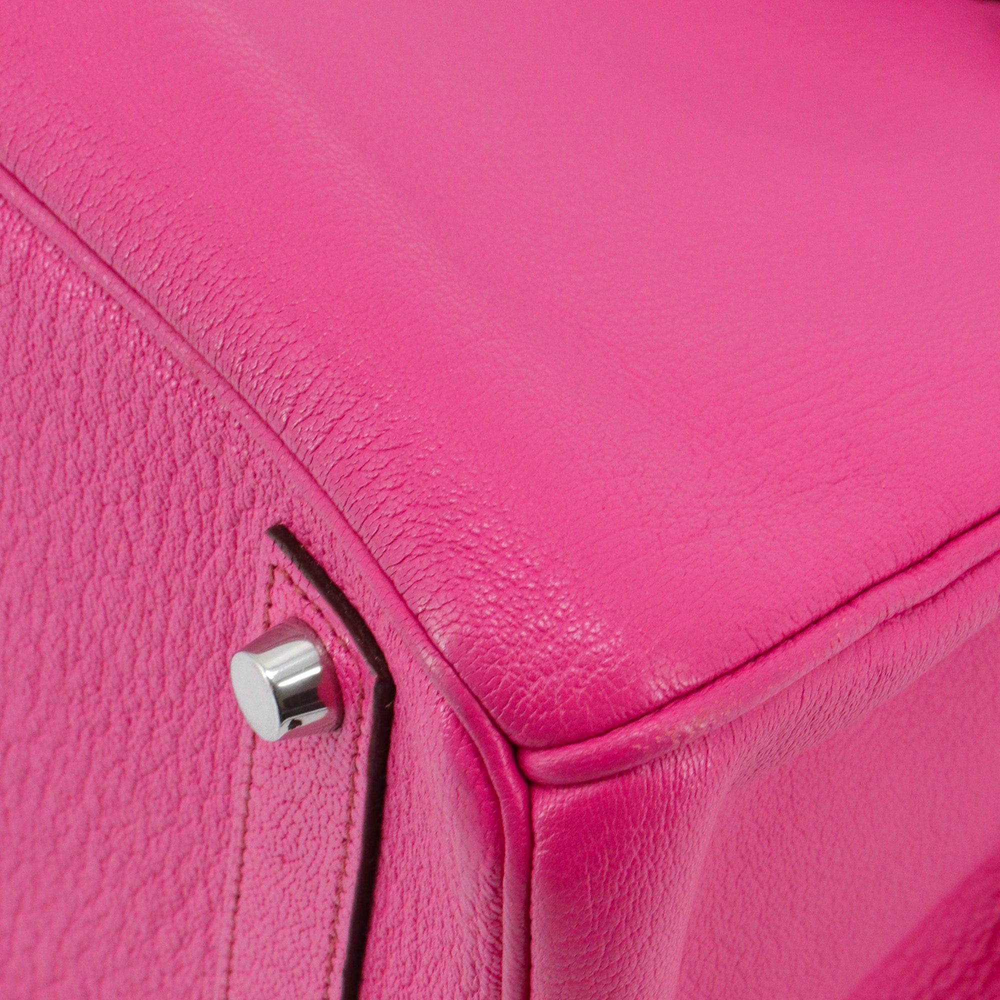Hermes HERMÈS - Haut à Courroie 30 Hermès handbag in fuchsia grained leather Size ONE SIZE - 9 Thumbnail