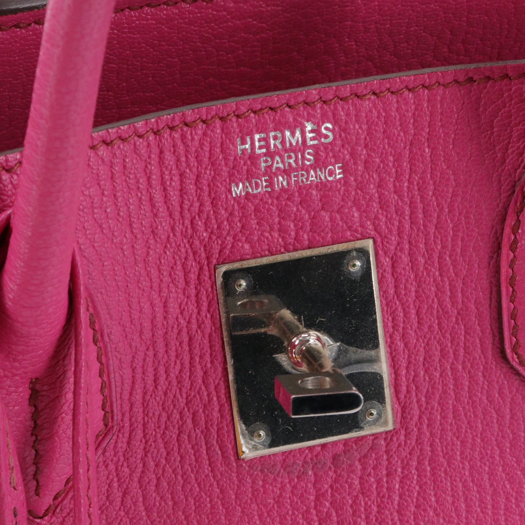 Hermes HERMÈS - Haut à Courroie 30 Hermès handbag in fuchsia grained leather Size ONE SIZE - 8 Thumbnail