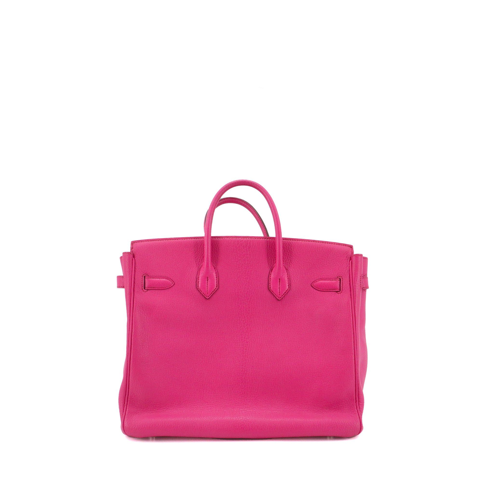Hermes HERMÈS - Haut à Courroie 30 Hermès handbag in fuchsia grained leather Size ONE SIZE - 3 Thumbnail