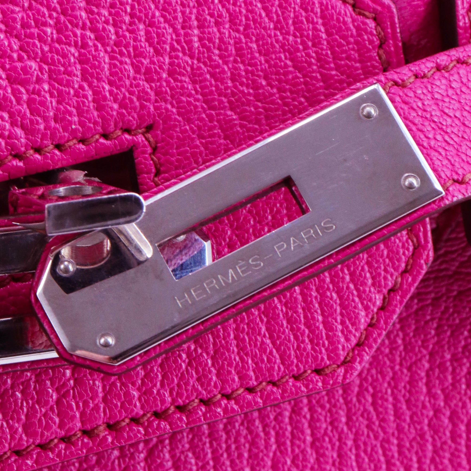 Hermes HERMÈS - Haut à Courroie 30 Hermès handbag in fuchsia grained leather Size ONE SIZE - 7 Thumbnail