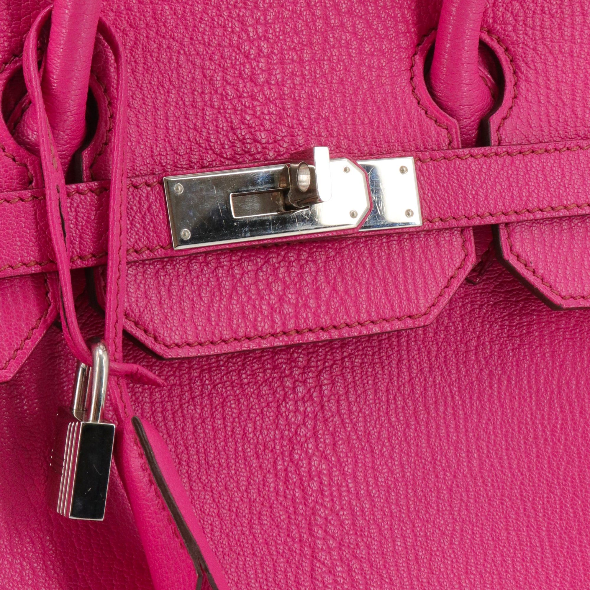 Hermes HERMÈS - Haut à Courroie 30 Hermès handbag in fuchsia grained leather Size ONE SIZE - 6 Thumbnail